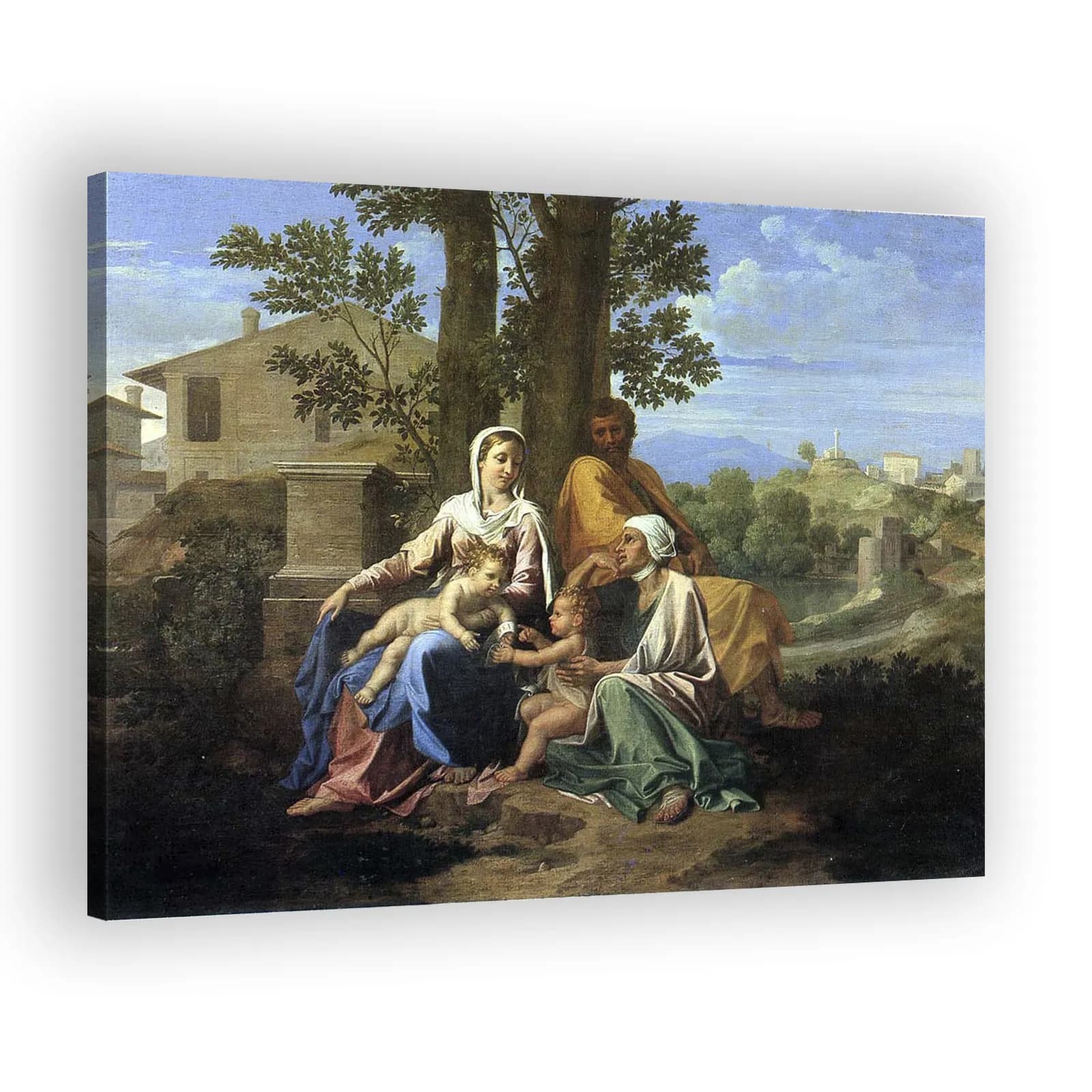 The Holy Family with Saint John and Saint Elizabeth in a Landscape by Nicolas Poussin - view 2 thumbnail