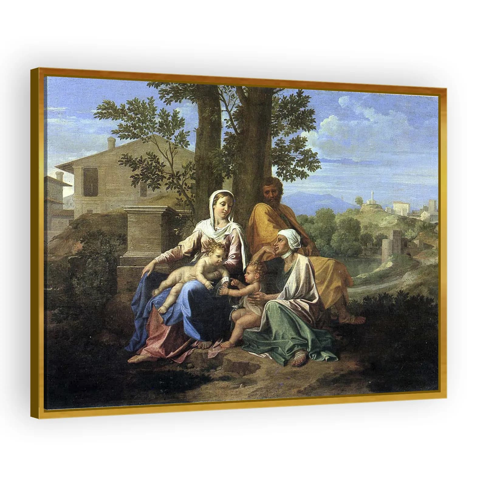 The Holy Family with Saint John and Saint Elizabeth in a Landscape by Nicolas Poussin - view 3 thumbnail