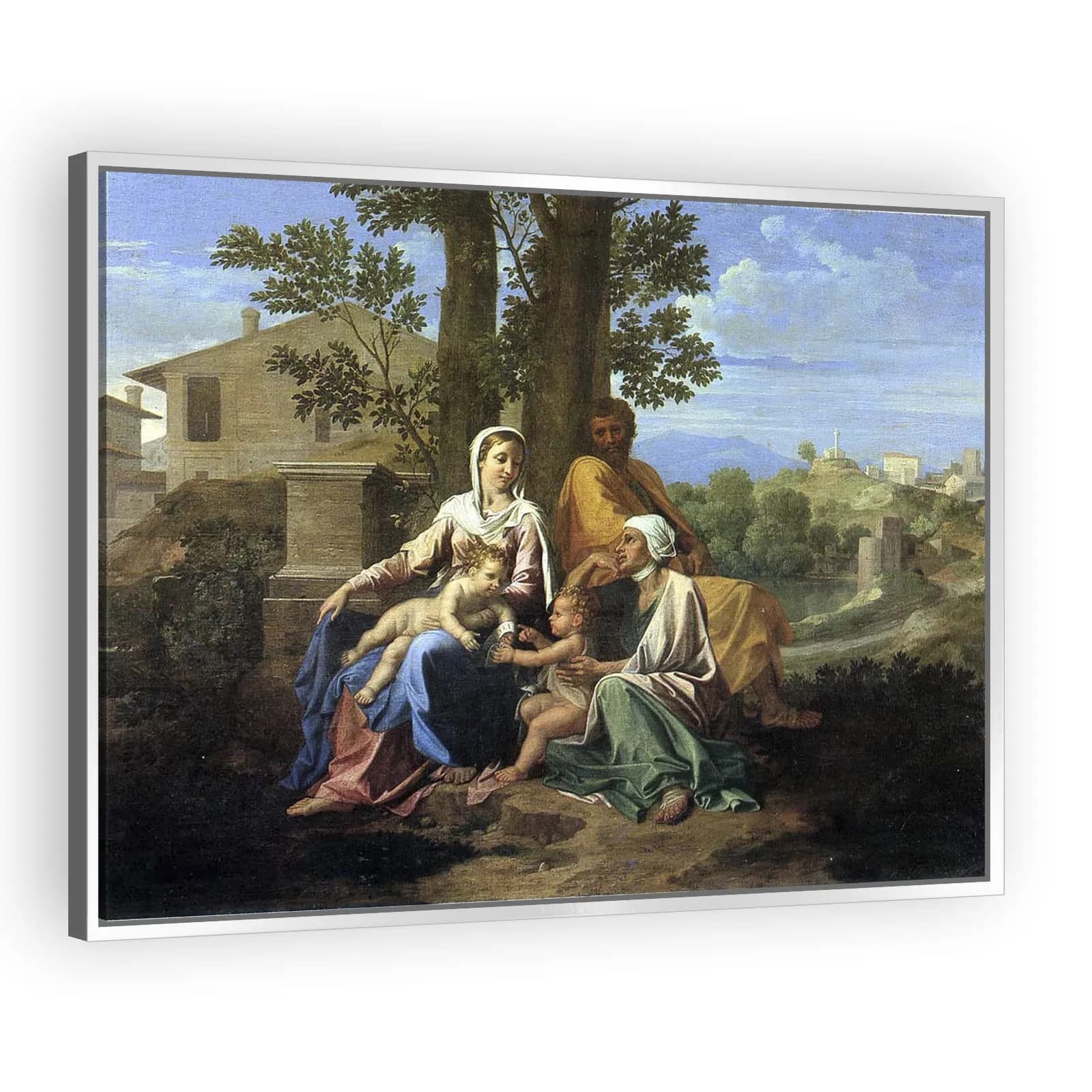 The Holy Family with Saint John and Saint Elizabeth in a Landscape by Nicolas Poussin - view 4 thumbnail