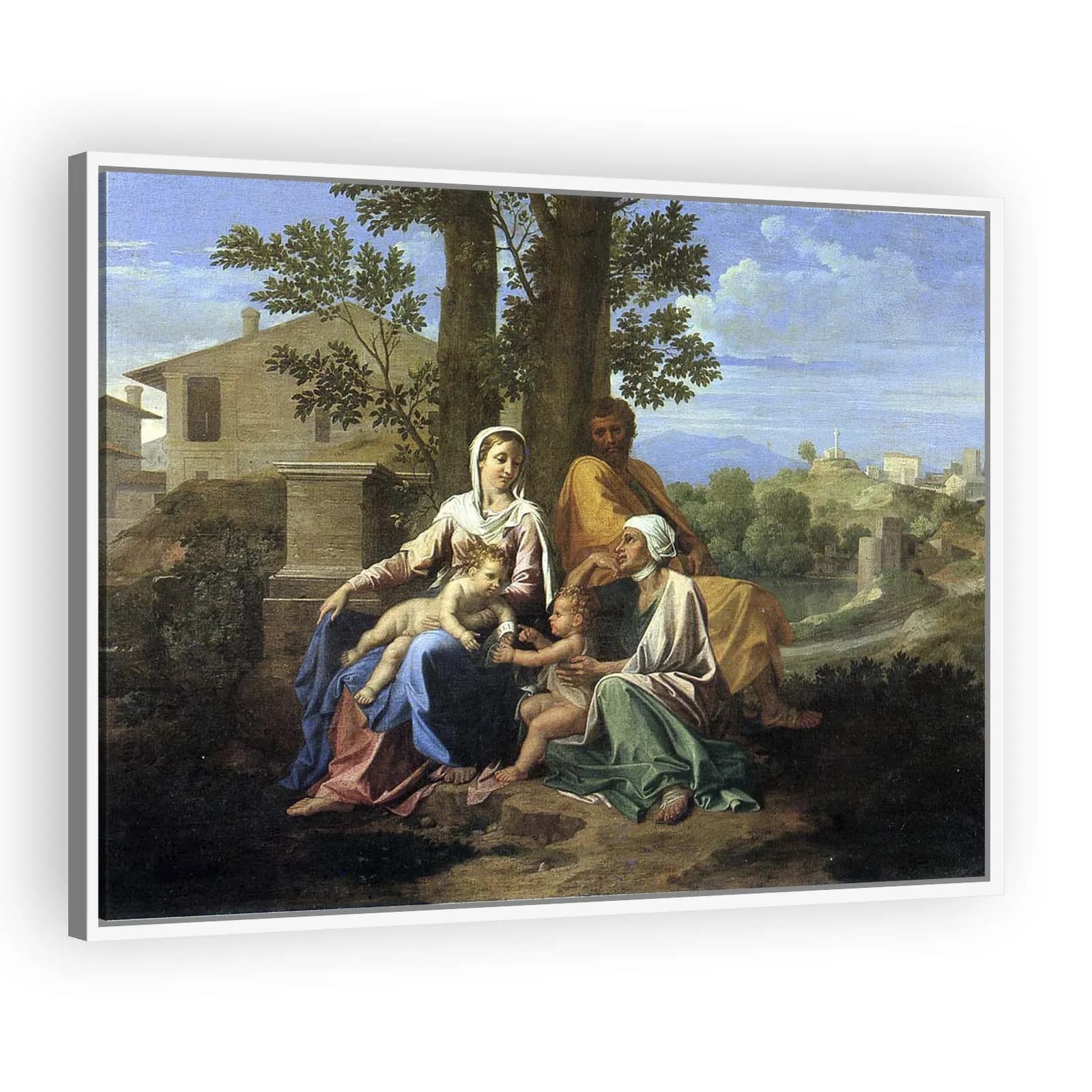 The Holy Family with Saint John and Saint Elizabeth in a Landscape by Nicolas Poussin - view 5 thumbnail