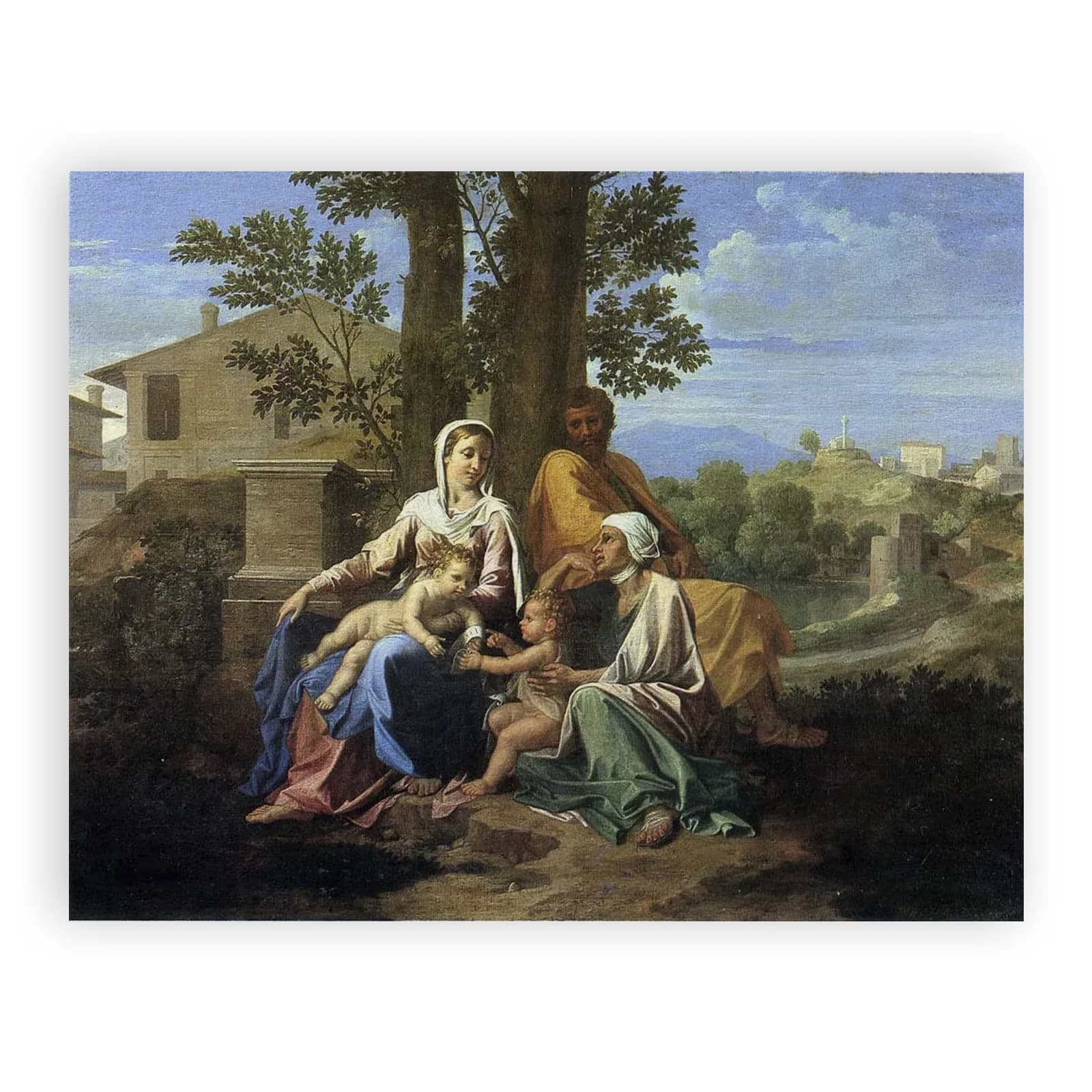 The Holy Family with Saint John and Saint Elizabeth in a Landscape by Nicolas Poussin - view 6 thumbnail
