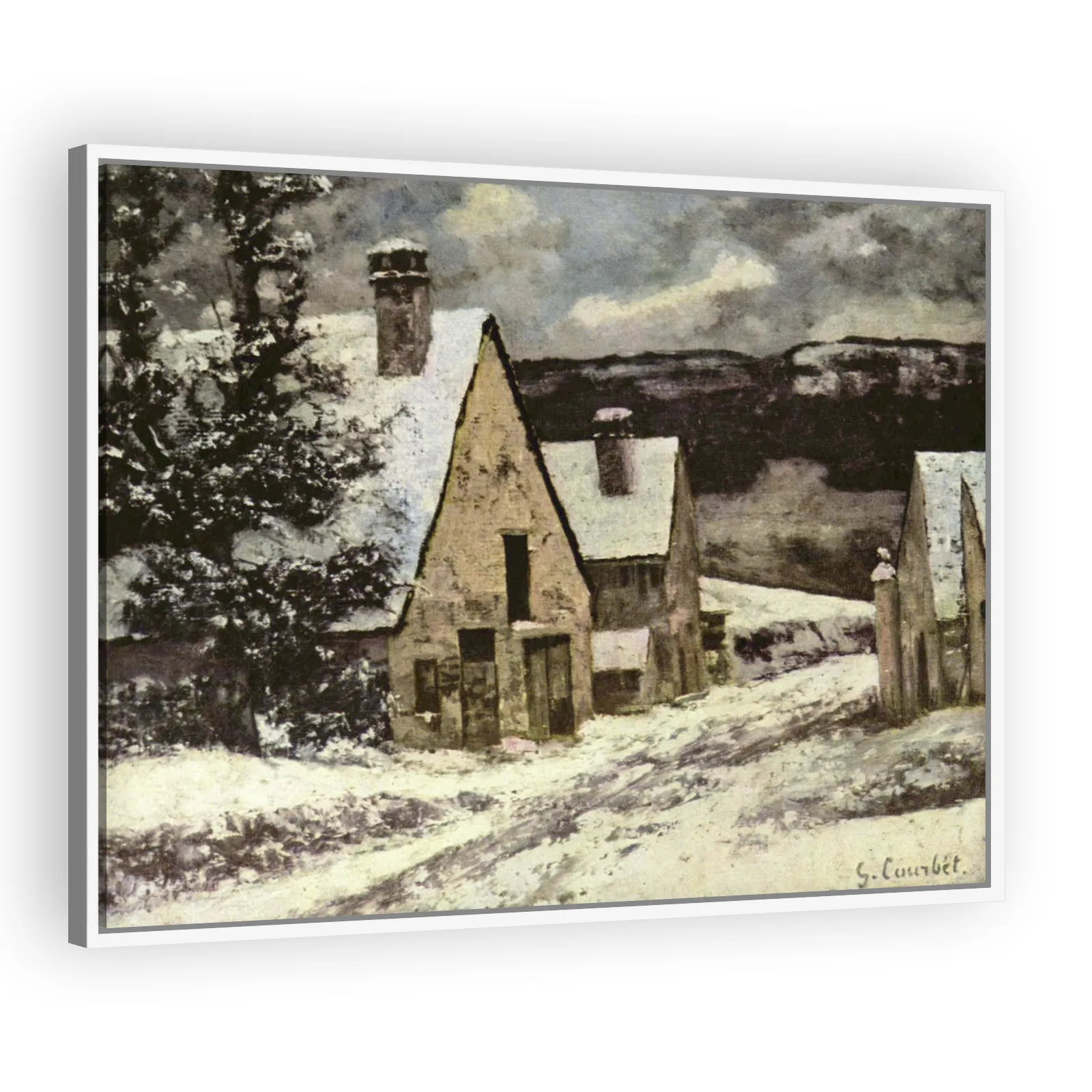 Village Street in Winter by Gustave Courbet - view 5 thumbnail