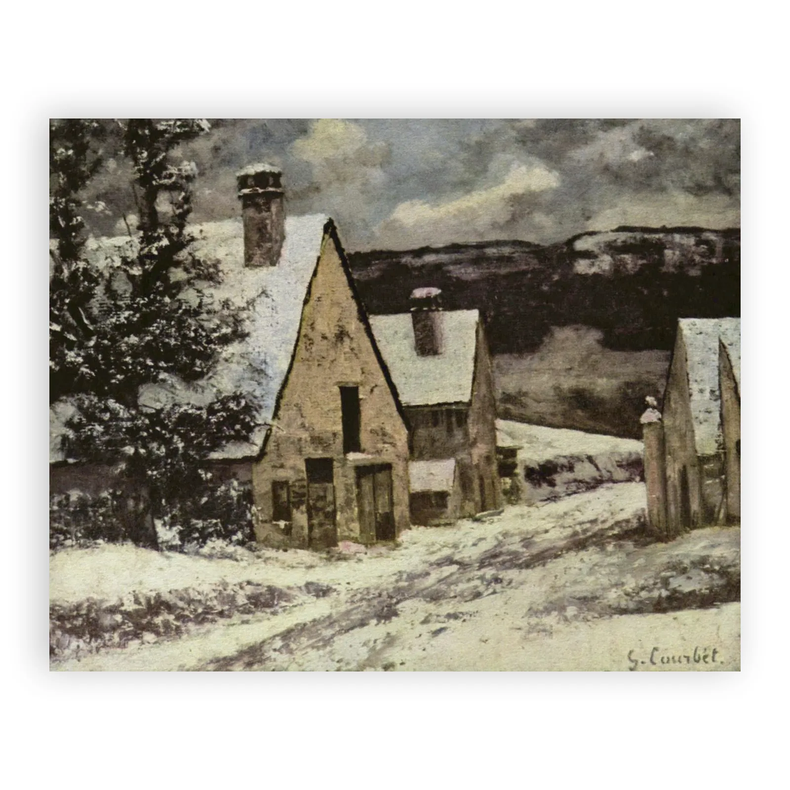 Village Street in Winter by Gustave Courbet - view 6 thumbnail