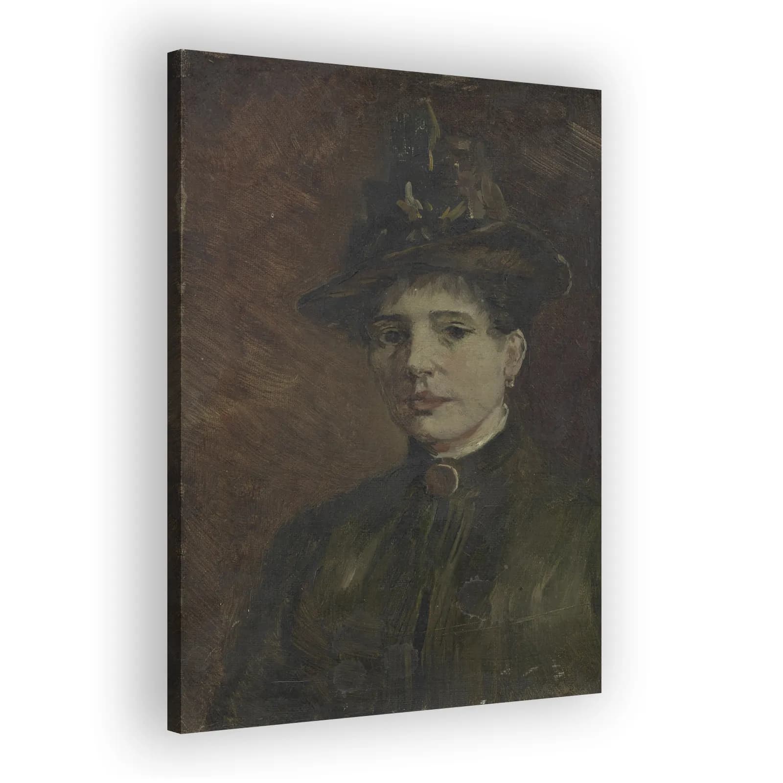 Portrait of a Woman Wearing a Hat by Vincent Van Gogh - view 2 thumbnail
