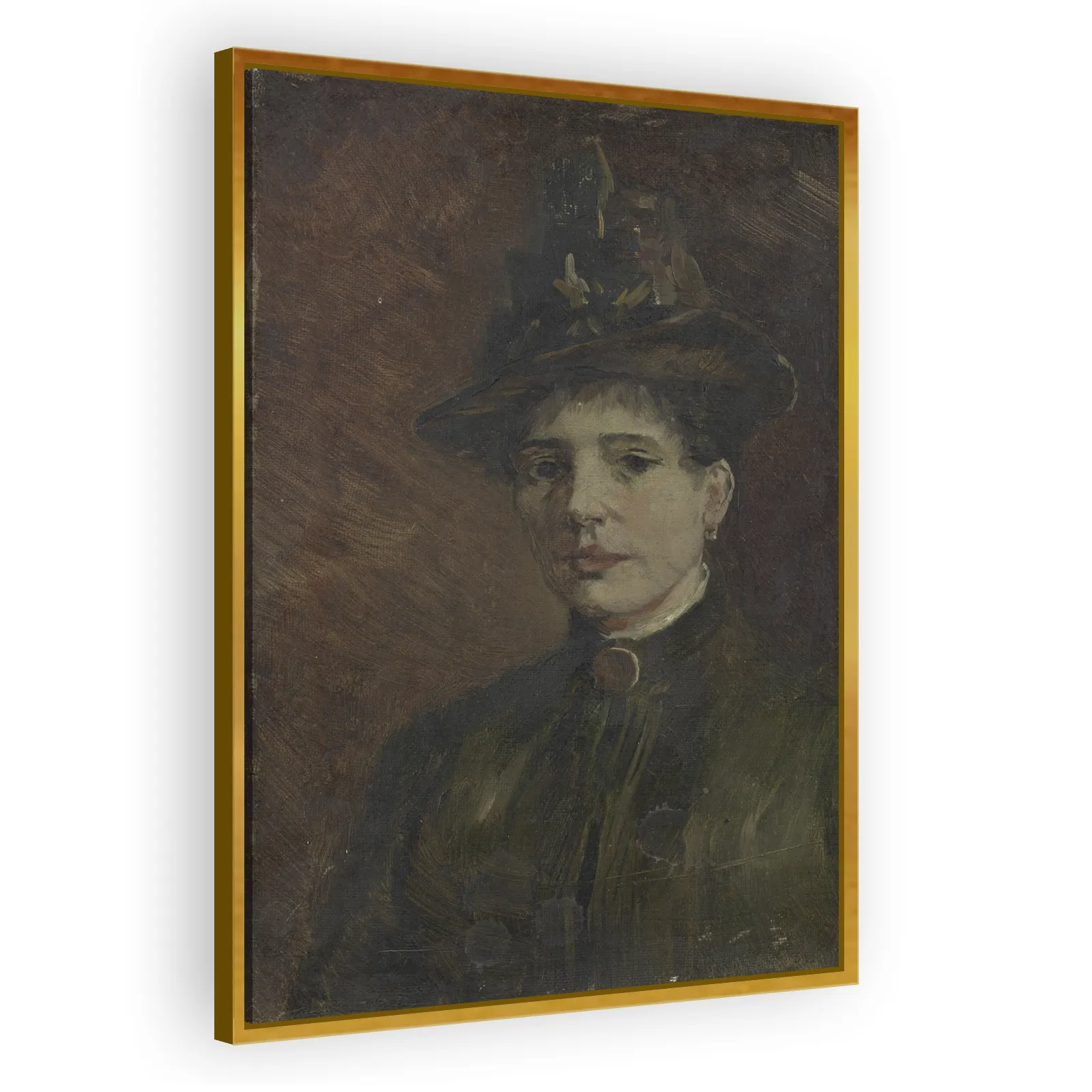 Portrait of a Woman Wearing a Hat by Vincent Van Gogh - view 3 thumbnail