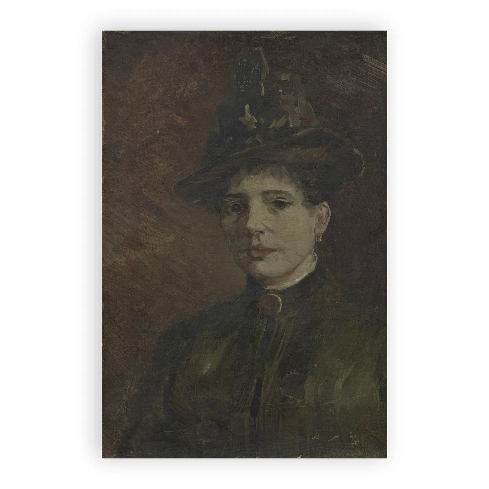 Portrait of a Woman Wearing a Hat by Vincent Van Gogh - view 6 thumbnail