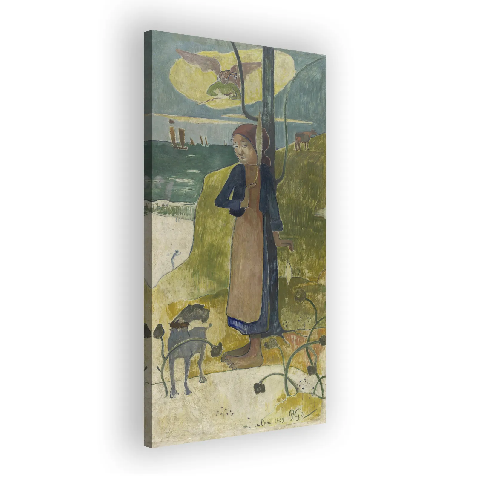 Breton Girl Spinning by Paul Gauguin - view 2 thumbnail