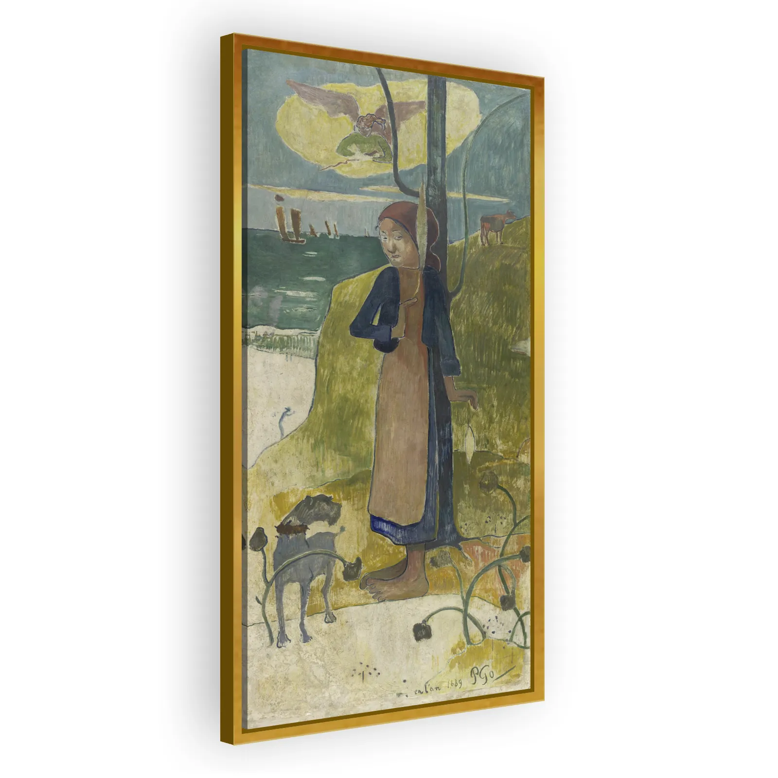 Breton Girl Spinning by Paul Gauguin - view 3 thumbnail