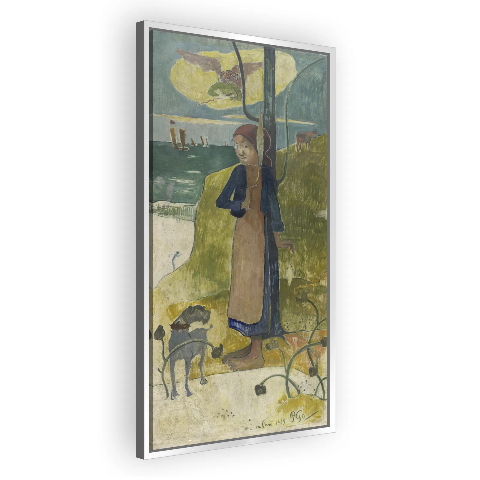 Breton Girl Spinning by Paul Gauguin - view 4 thumbnail
