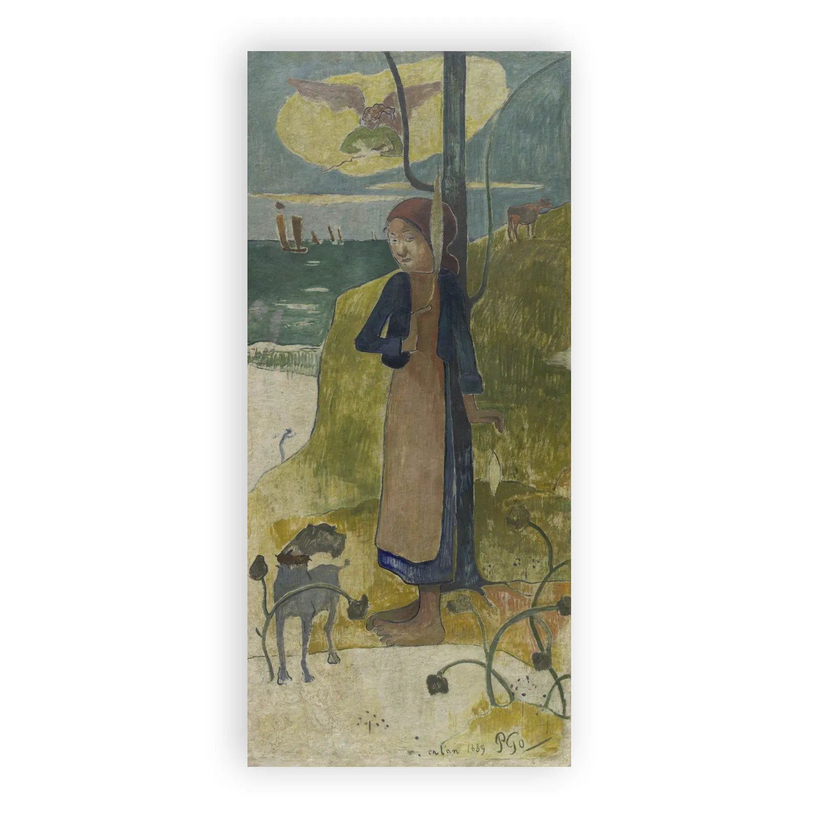 Breton Girl Spinning by Paul Gauguin - view 6 thumbnail