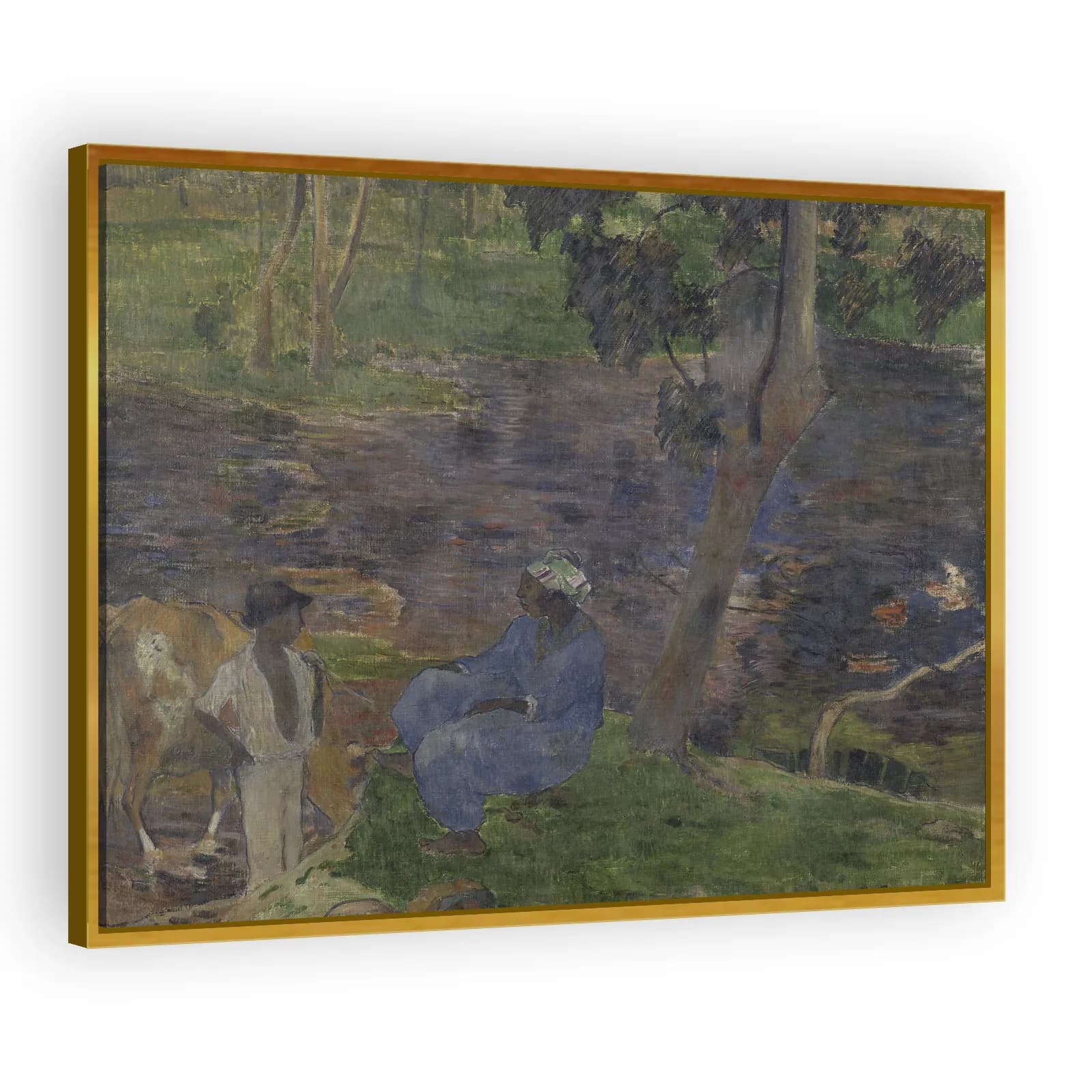 On the Banks of the River at Martinique by Paul Gauguin - view 3 thumbnail