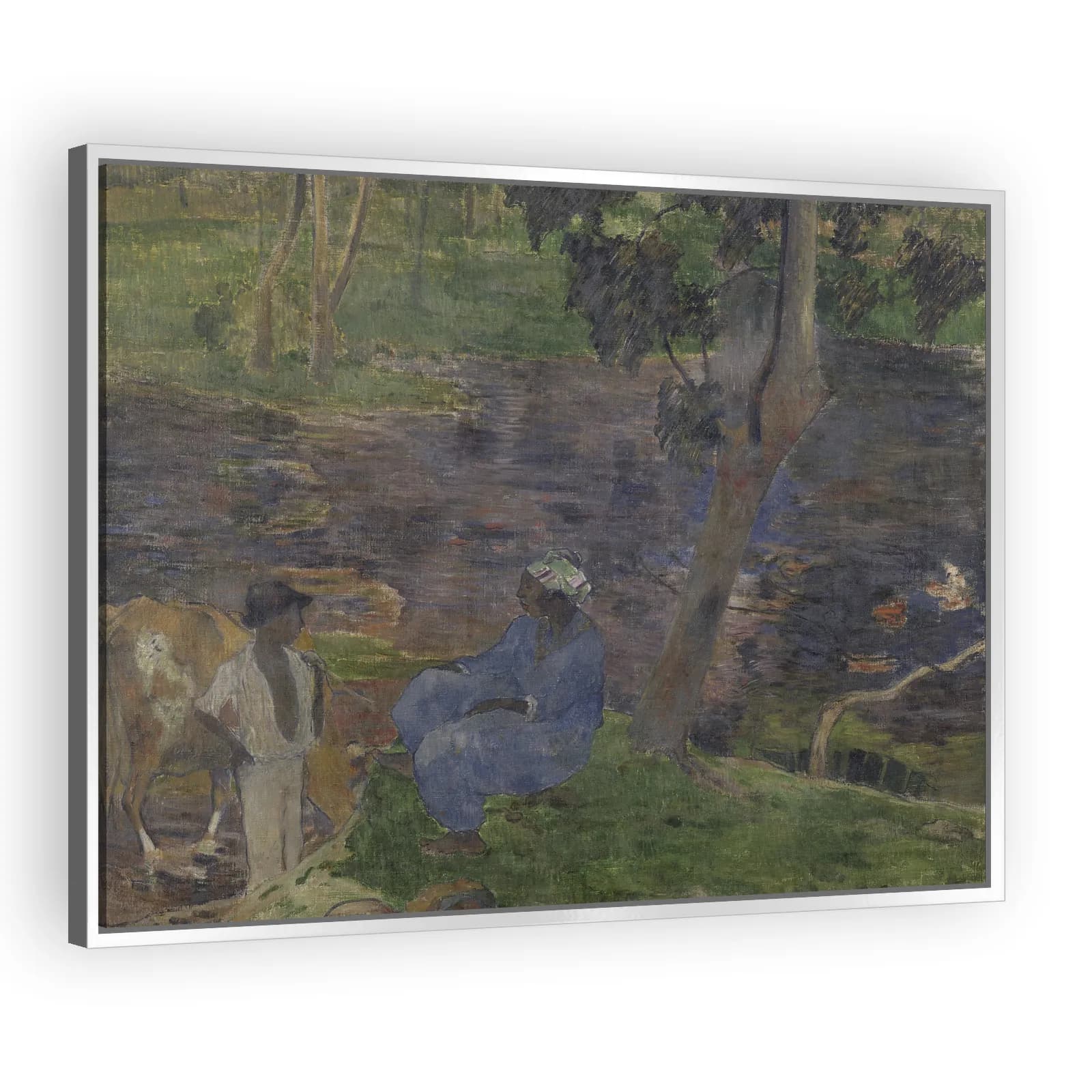 On the Banks of the River at Martinique by Paul Gauguin - view 4 thumbnail