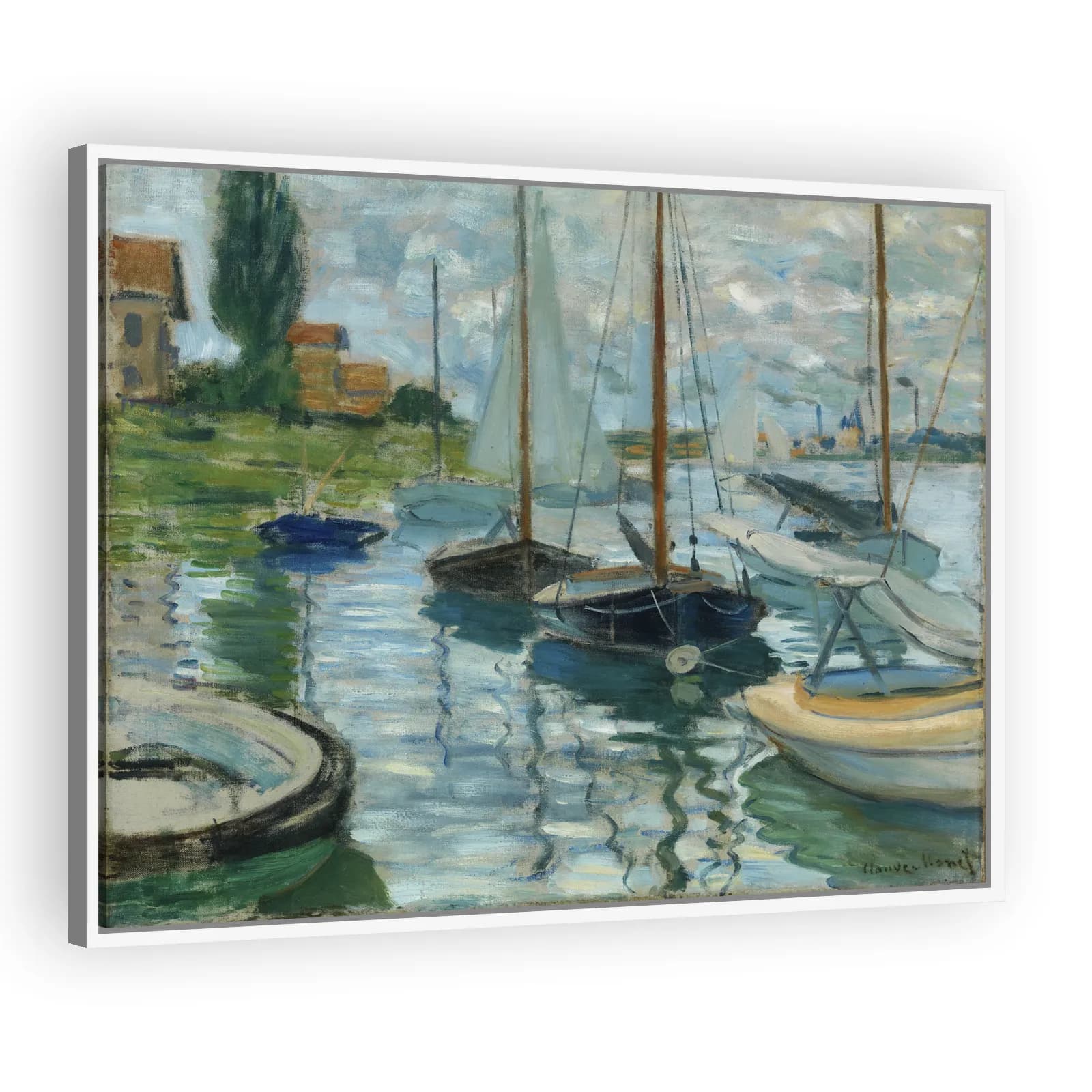 Sailboats on the Seine at Petit-Gennevilliers by Claude Monet - view 5 thumbnail