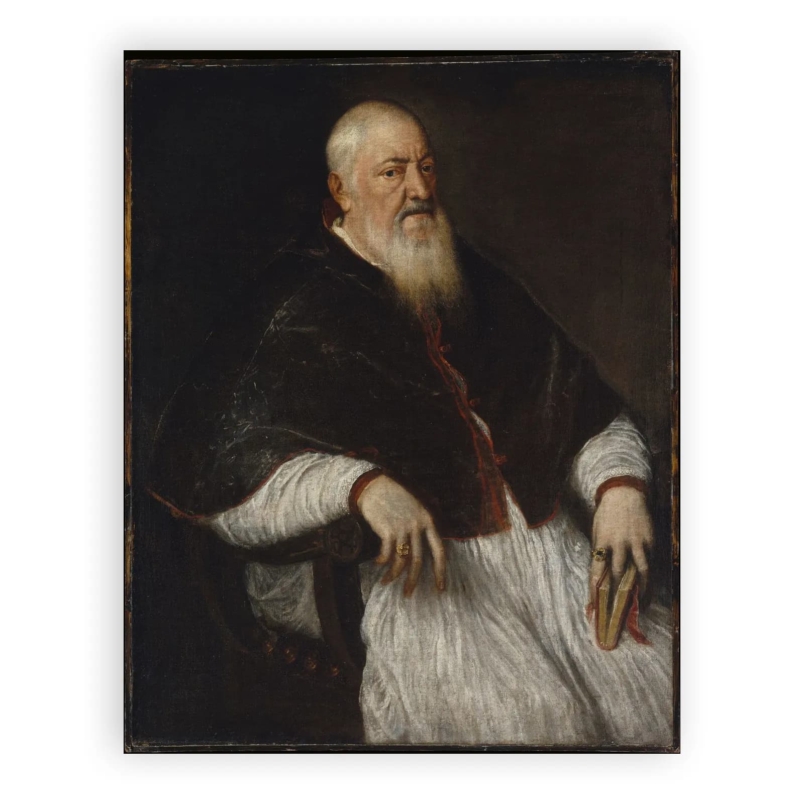 Filippo Archinto (c.1500–1558), Archbishop of Milan by Titian - view 6 thumbnail