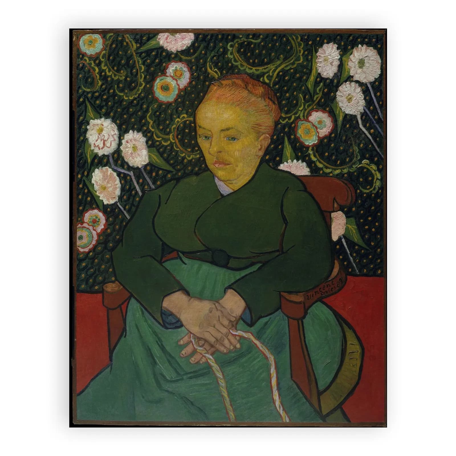La Berceuse (Woman Rocking a Cradle; Augustine-Alix Pellicot Roulin, 1851–1930) by Vincent Van Gogh - view 6 thumbnail