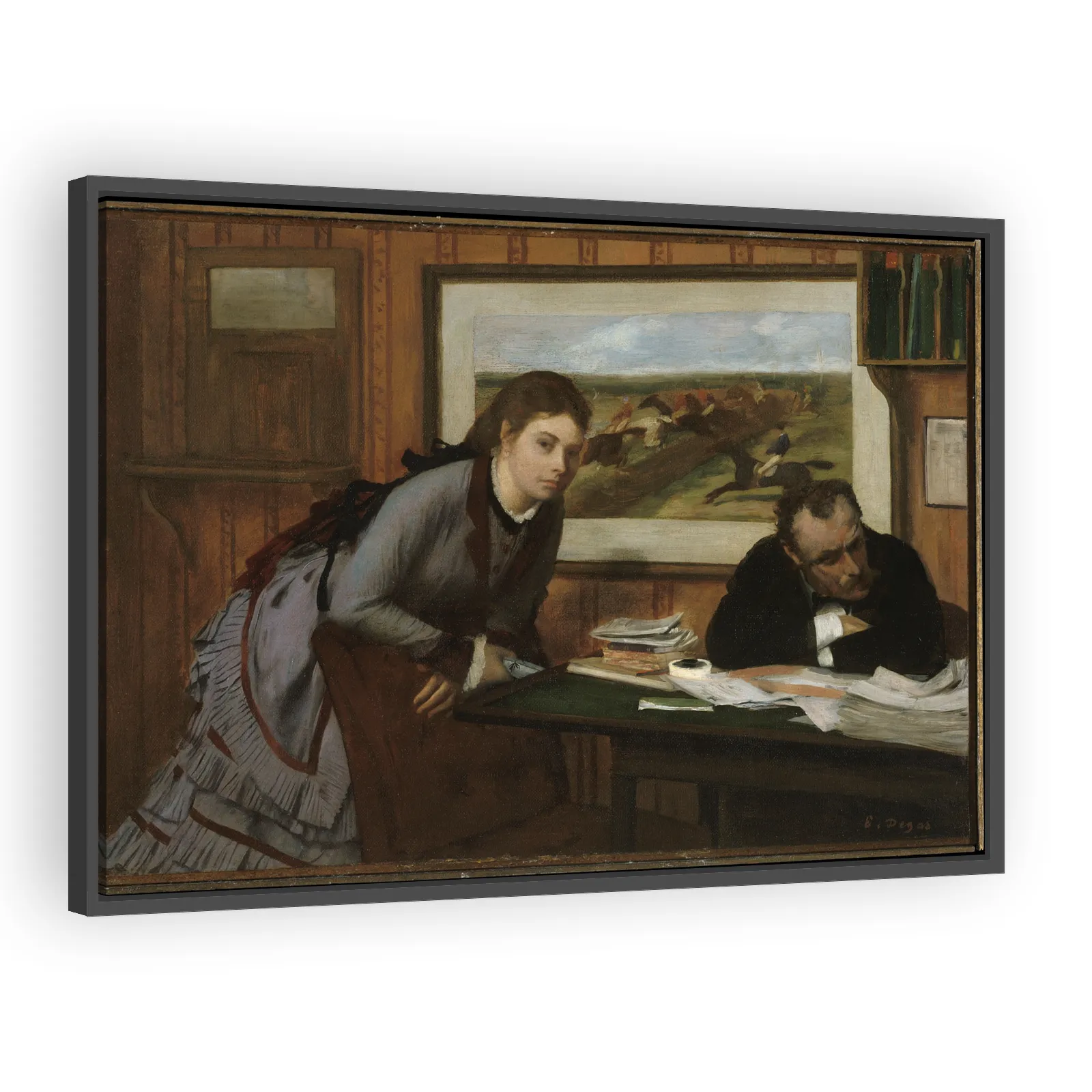 Sulking by Edgar Degas