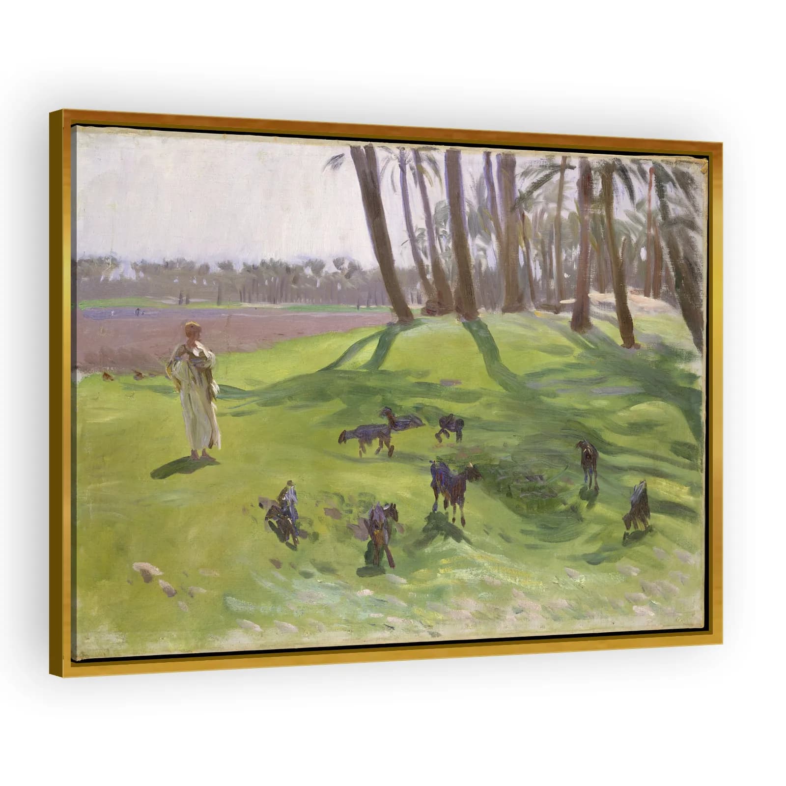 Landscape with Goatherd by John Singer Sargent - view 3 thumbnail
