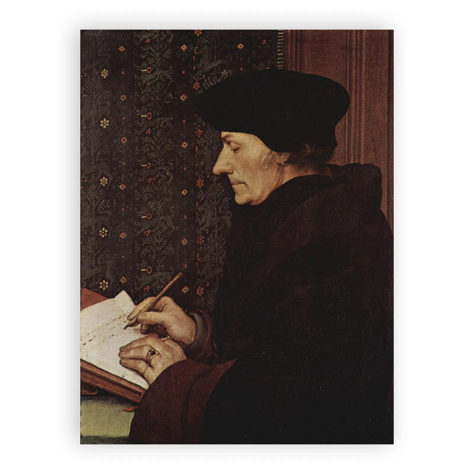 Portrait of Erasmus Writing (1467–1536) by Hans Holbein The Younger - view 6 thumbnail