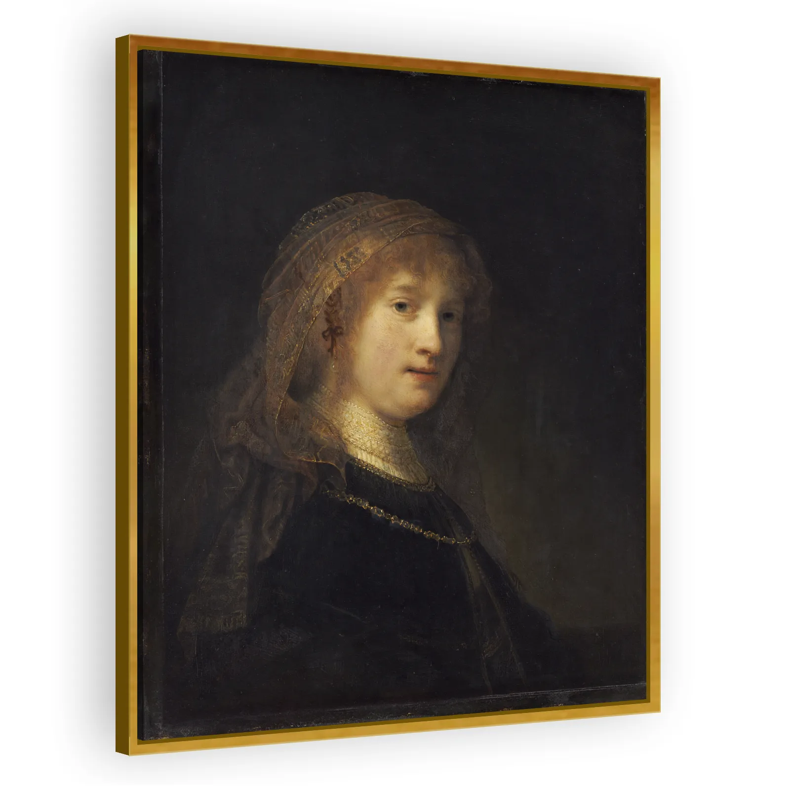 Saskia van Uylenburgh, the Wife of the Artist by Rembrandt Van Rijn - view 3 thumbnail