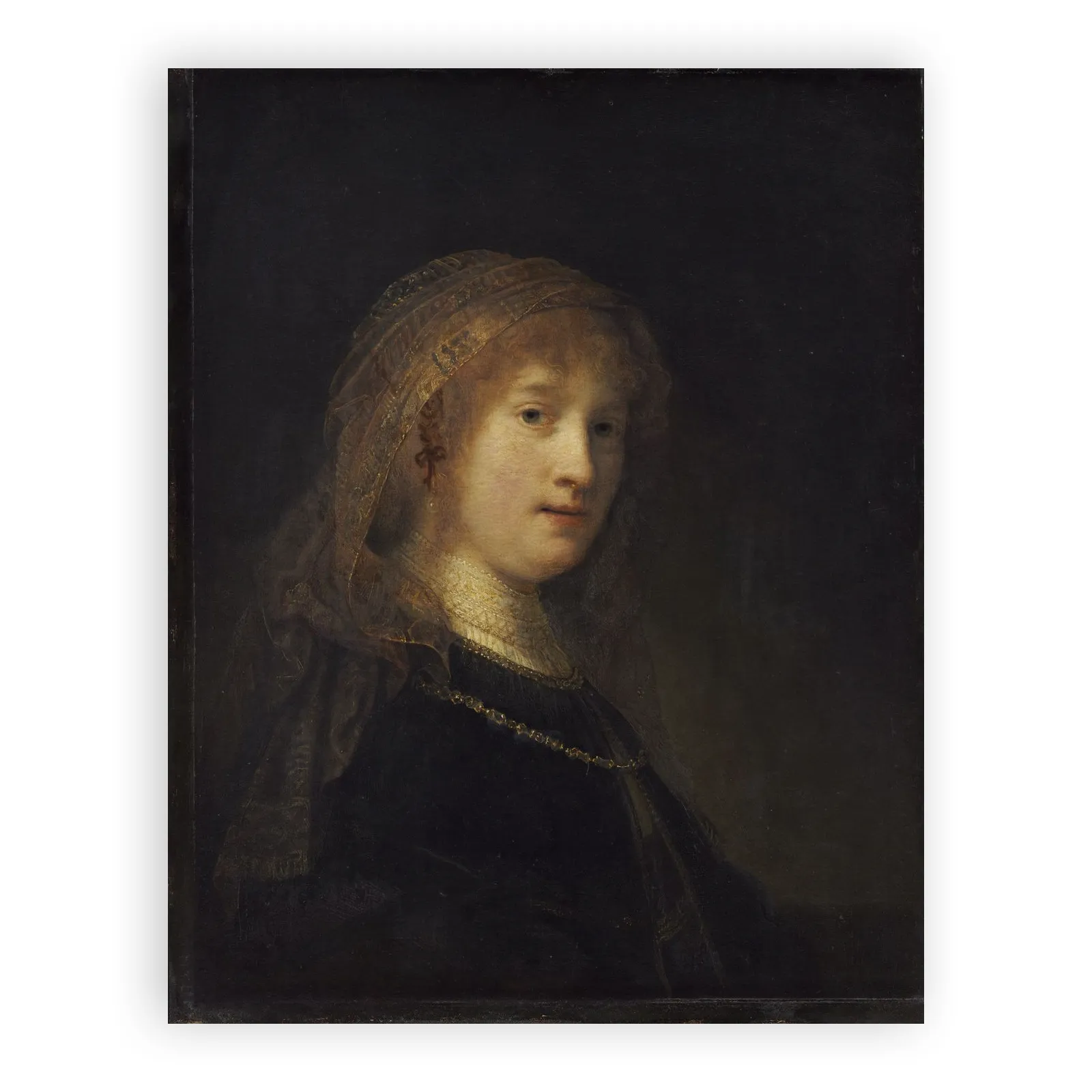 Saskia van Uylenburgh, the Wife of the Artist by Rembrandt Van Rijn - view 6 thumbnail
