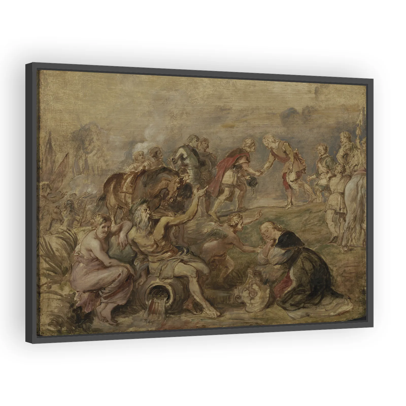 Meeting of King Ferdinand of Hungary and Cardinal-Infante Ferdinand of Spain at Nördlingen by Peter Paul Rubens