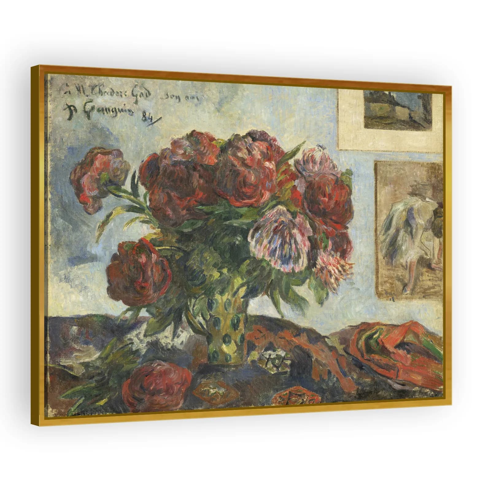 Still Life with Peonies by Paul Gauguin - view 3 thumbnail