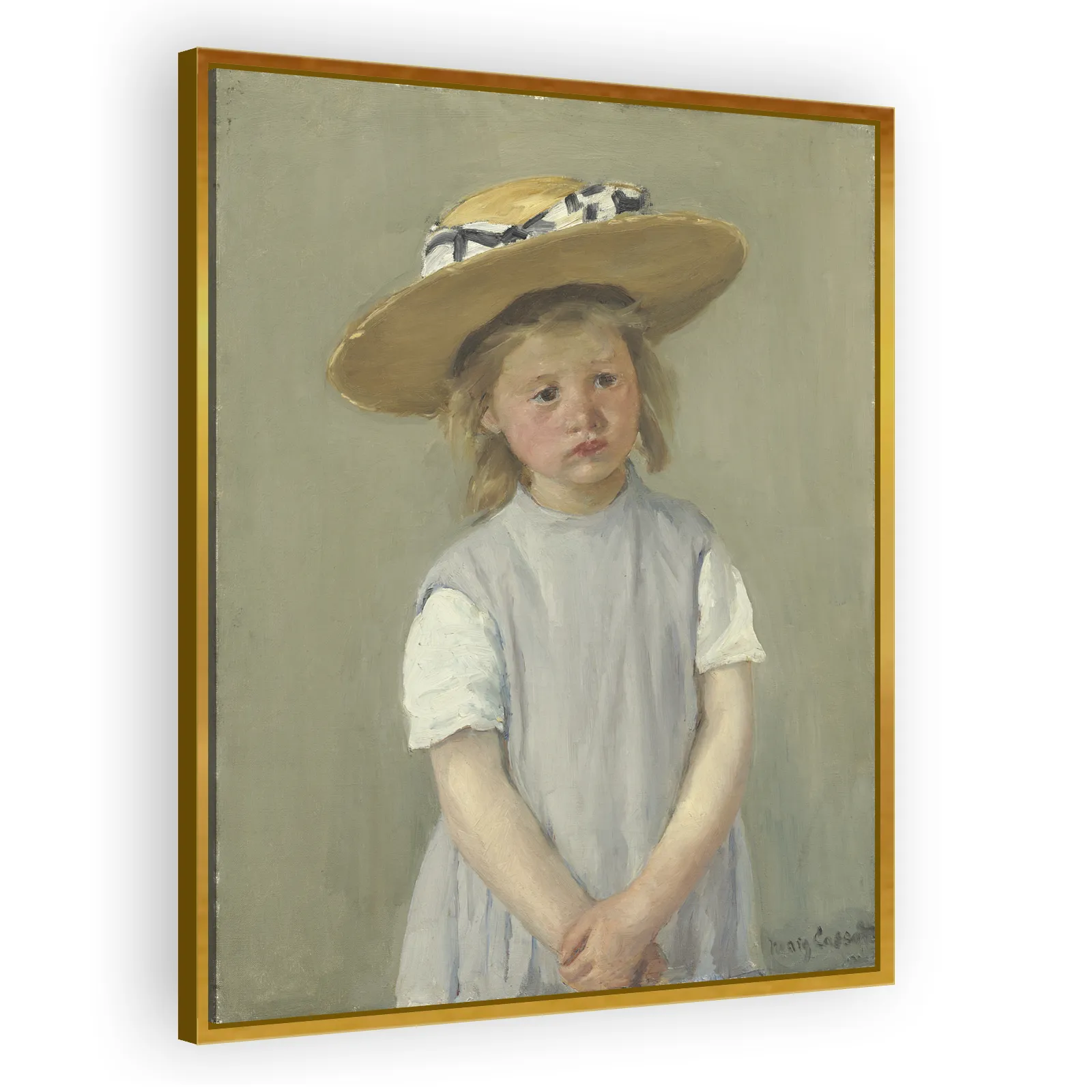 Child in a Straw Hat by Mary Cassatt - view 3 thumbnail