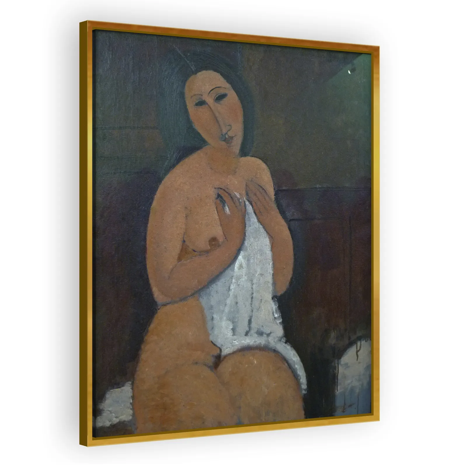Seated Nude with Shirt by Amedeo Modigliani - view 3 thumbnail