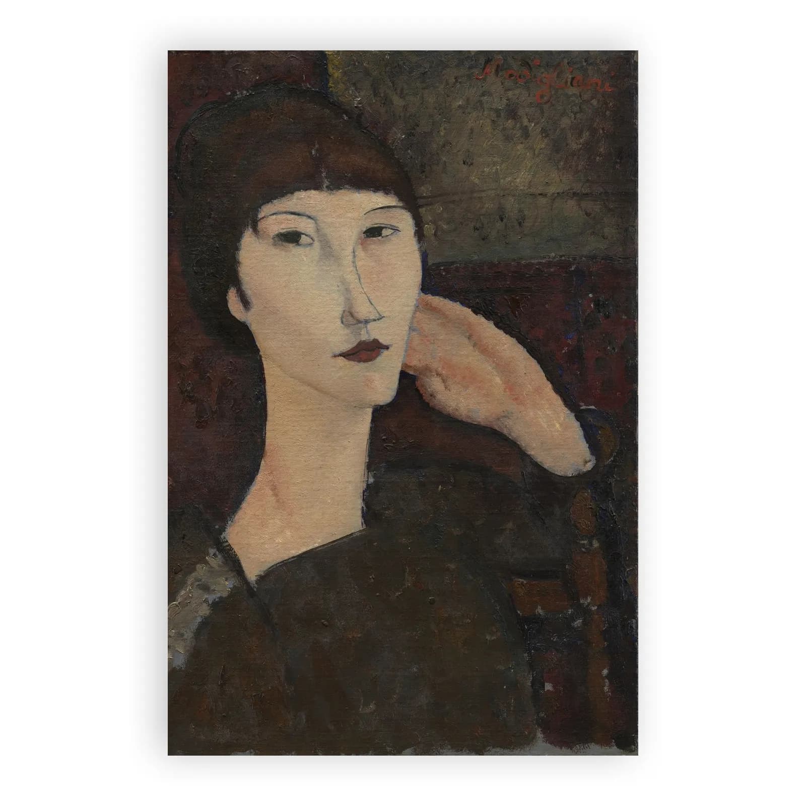 Adrienne (Woman with Bangs) by Amedeo Modigliani - view 6 thumbnail