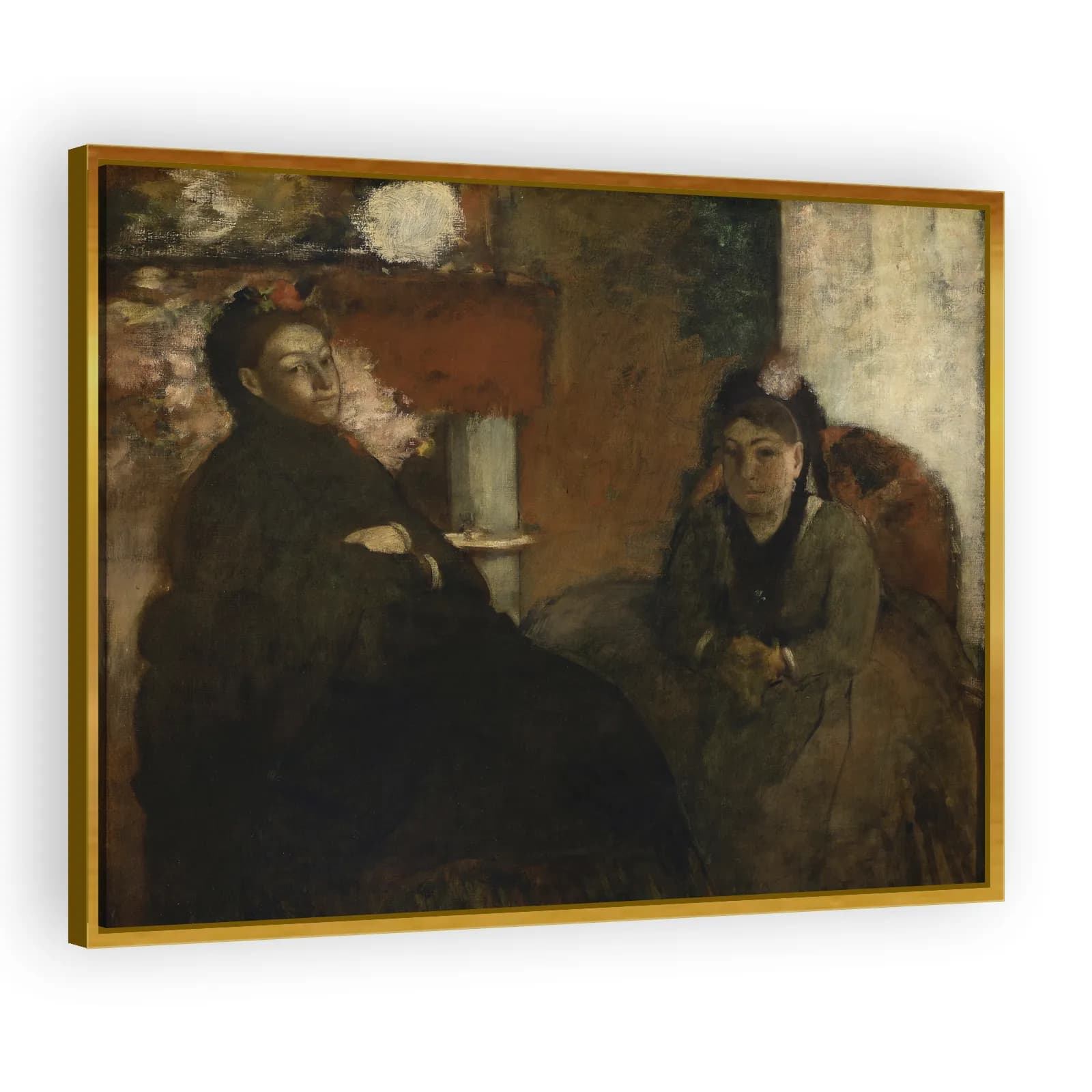 Portrait of Mme. Lisle and Mme Loubens by Edgar Degas - view 3 thumbnail