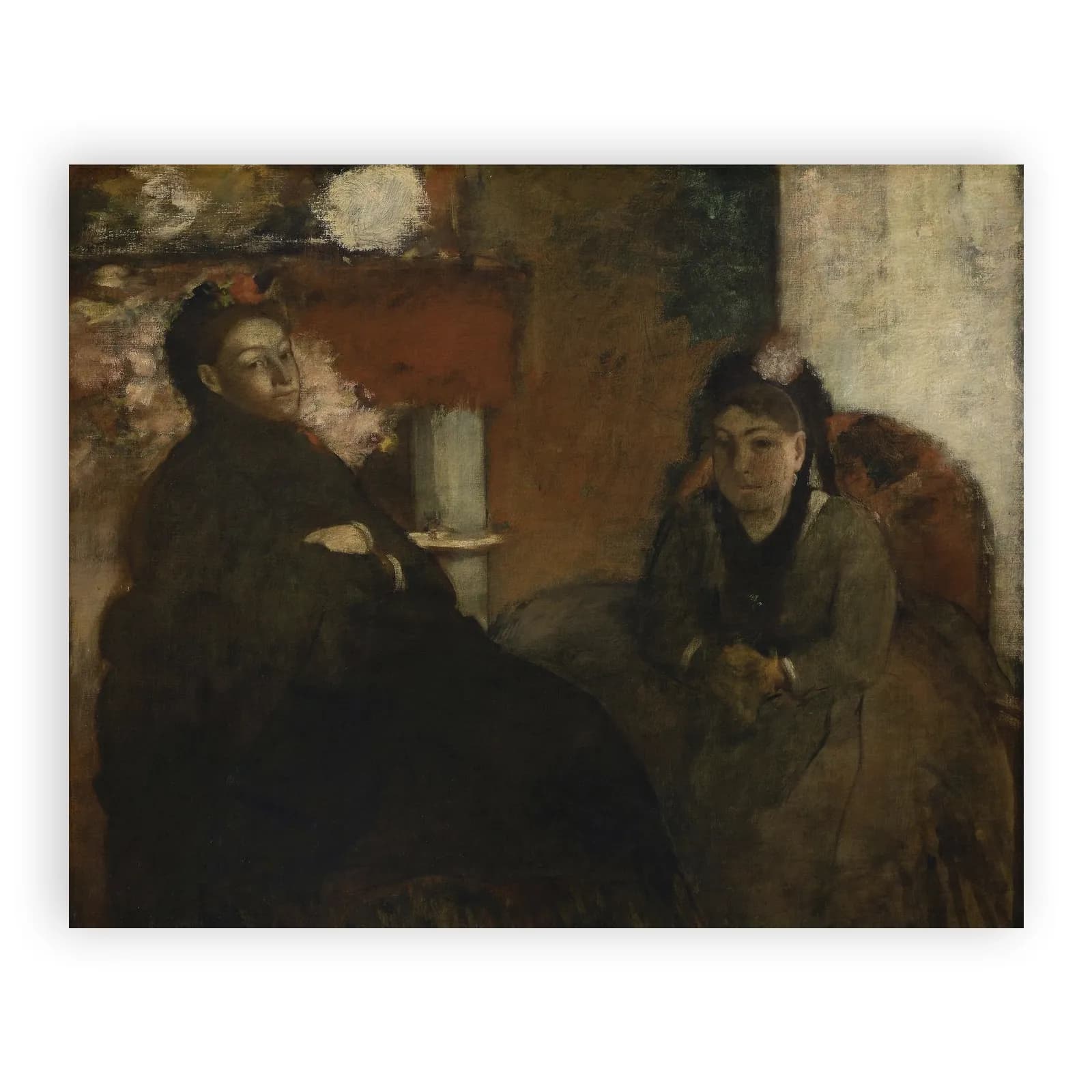 Portrait of Mme. Lisle and Mme Loubens by Edgar Degas - view 6 thumbnail