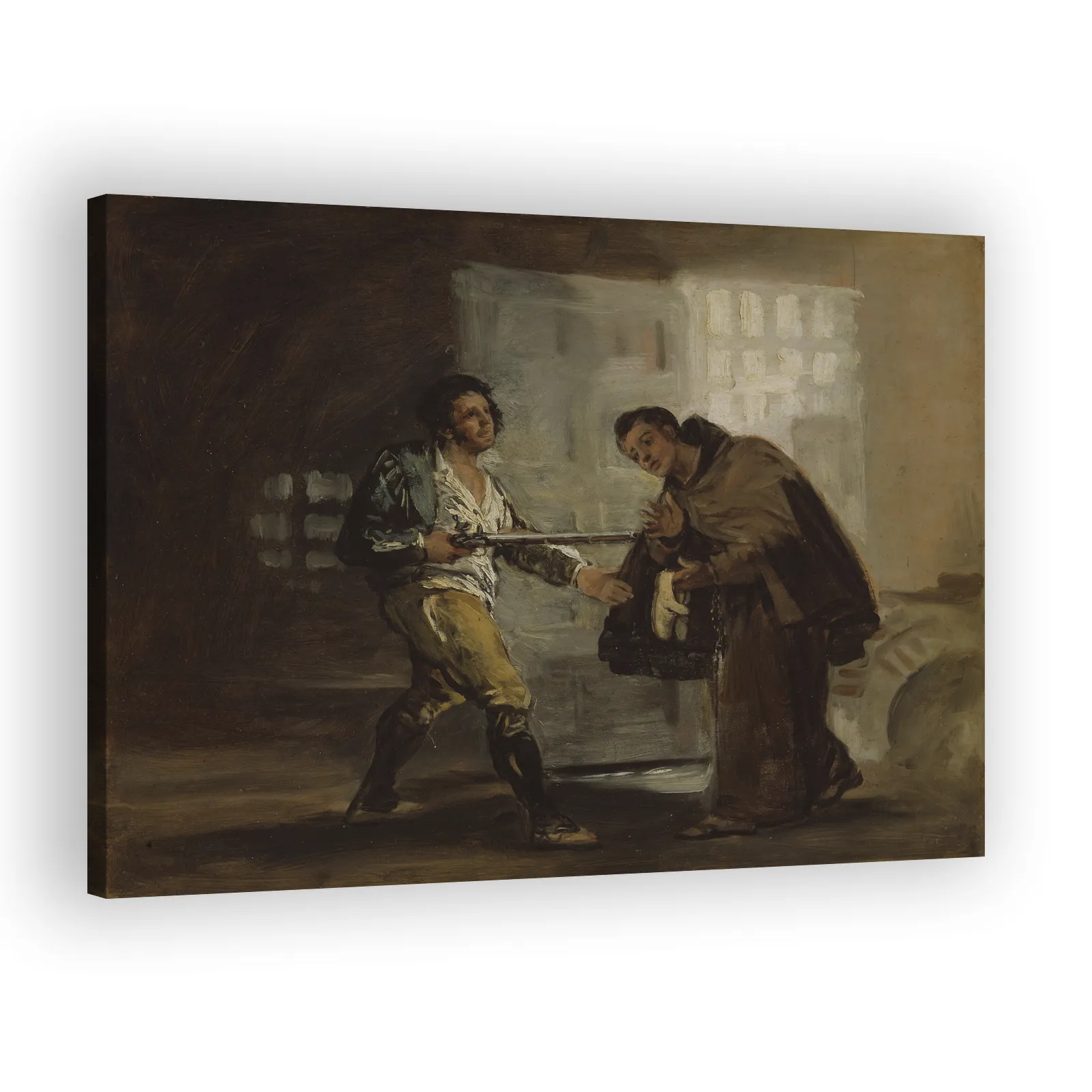 Friar Pedro Offers Shoes to El Maragato and Prepares to Push Aside His Gun by Francisco Goya - view 2 thumbnail