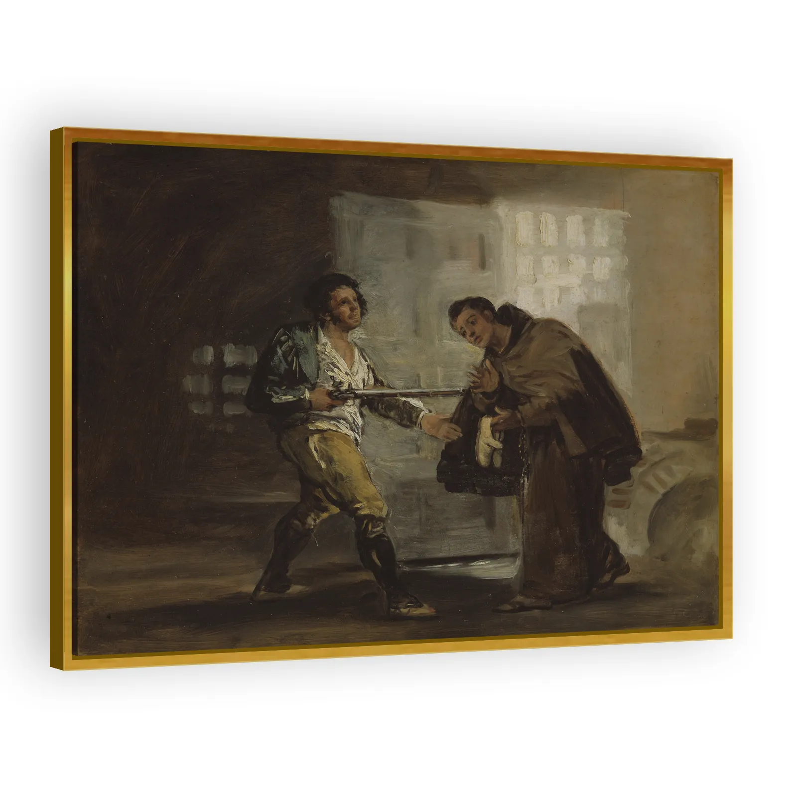 Friar Pedro Offers Shoes to El Maragato and Prepares to Push Aside His Gun by Francisco Goya - view 3 thumbnail
