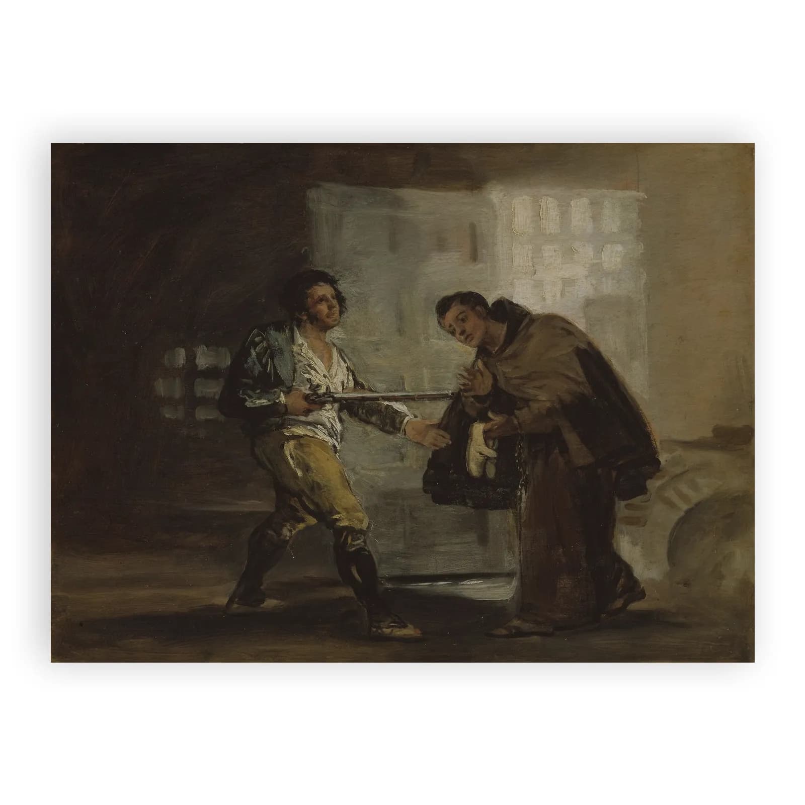 Friar Pedro Offers Shoes to El Maragato and Prepares to Push Aside His Gun by Francisco Goya - view 6 thumbnail