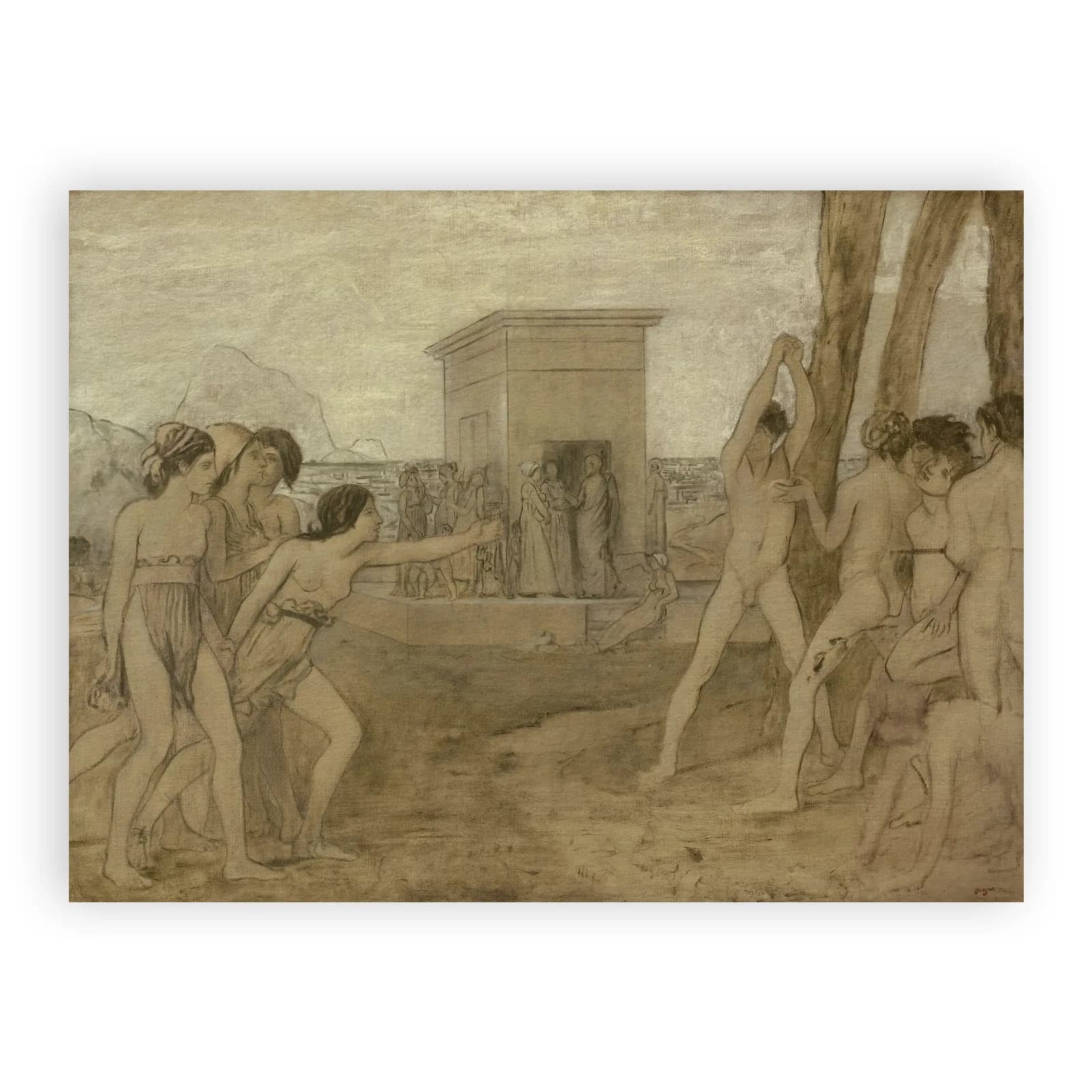 Young Spartan Girls Challenging Boys by Edgar Degas - view 6 thumbnail