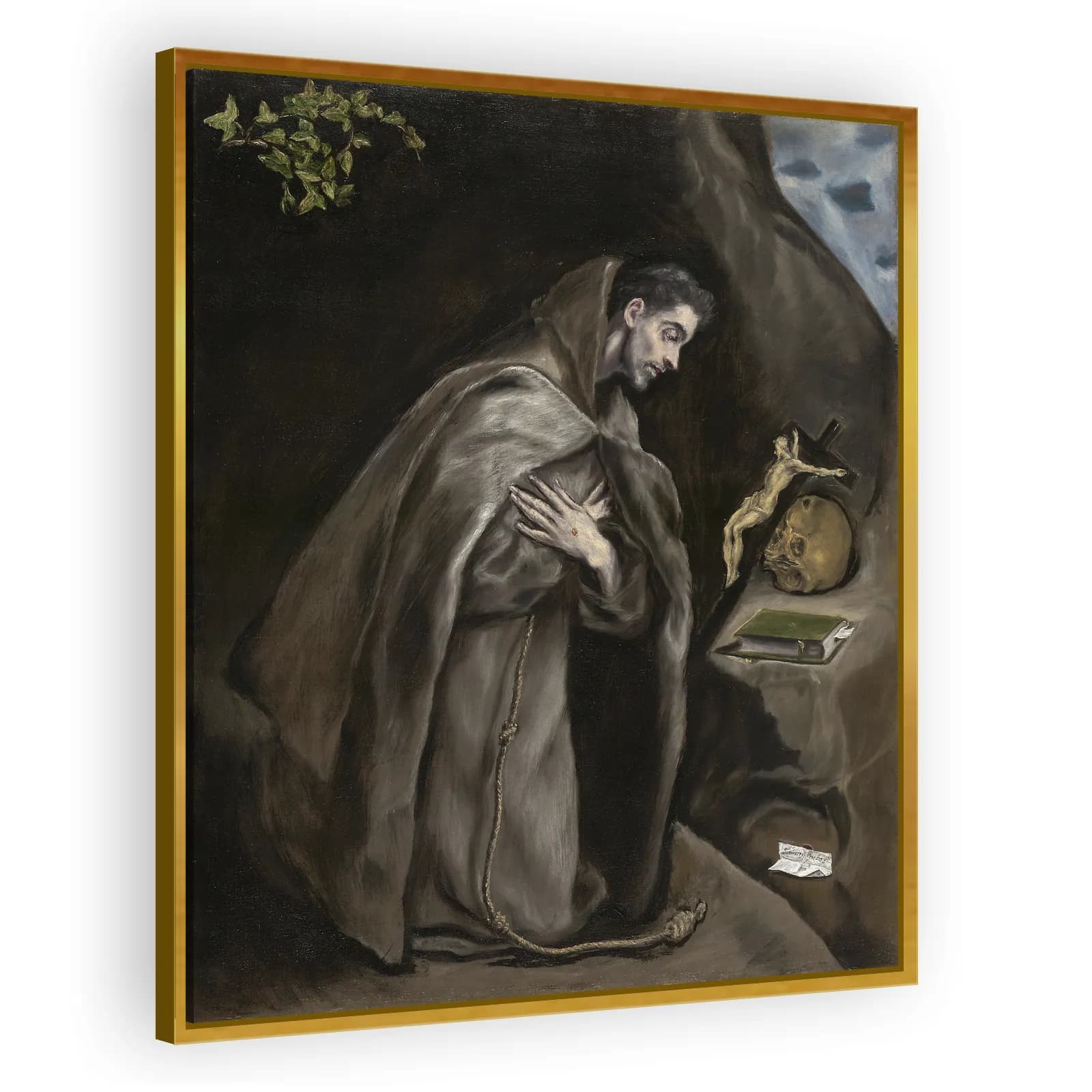 Saint Francis Kneeling in Meditation by El Greco - view 3 thumbnail