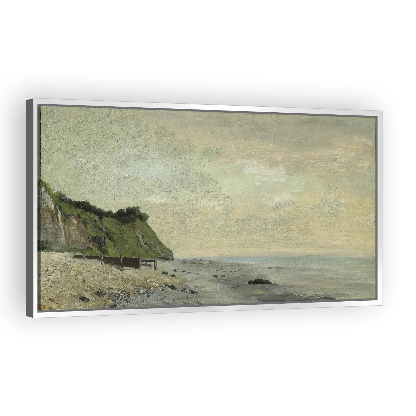 Cliffs on the Sea Coast: Small Beach, Sunrise by Gustave Courbet - view 4 thumbnail