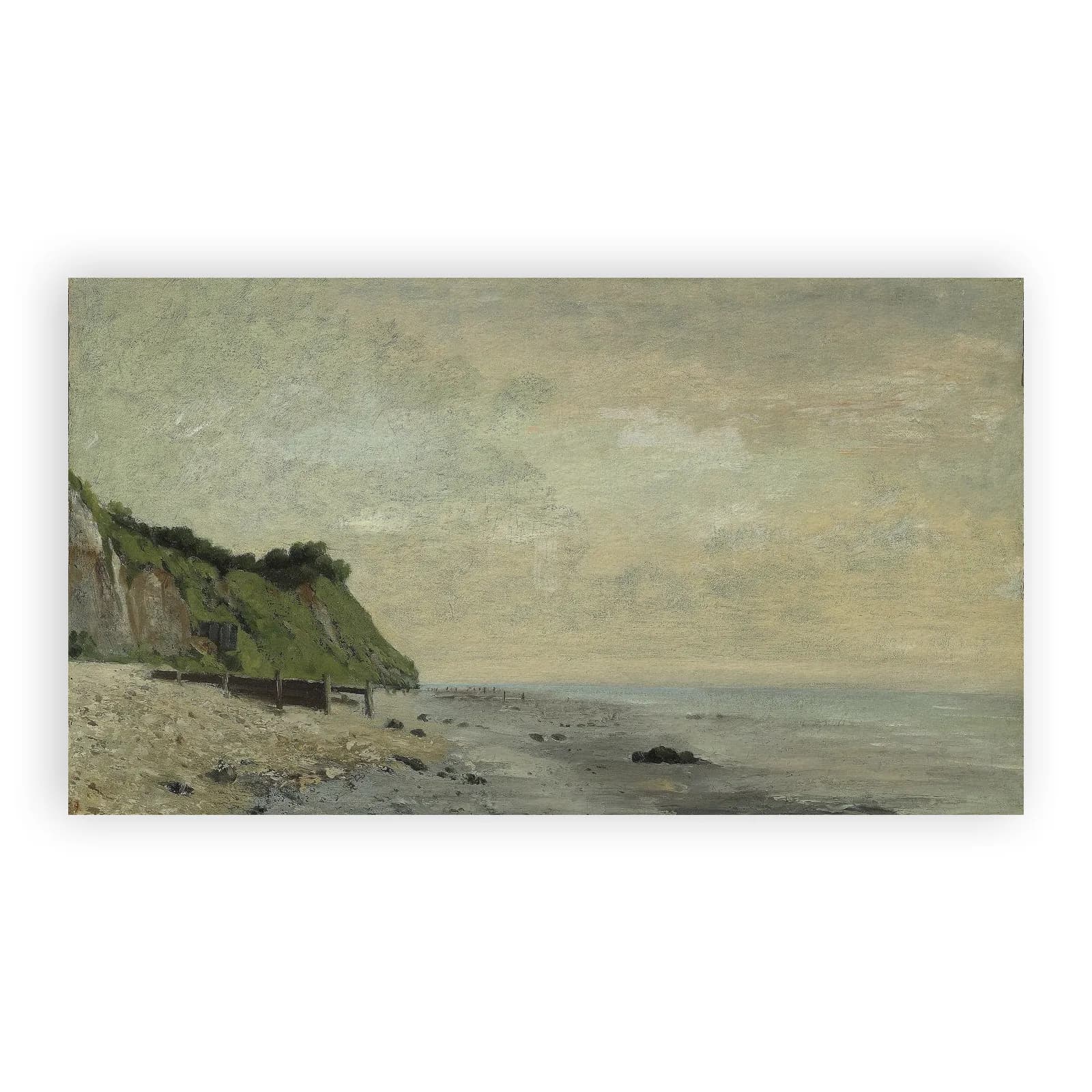 Cliffs on the Sea Coast: Small Beach, Sunrise by Gustave Courbet - view 6 thumbnail