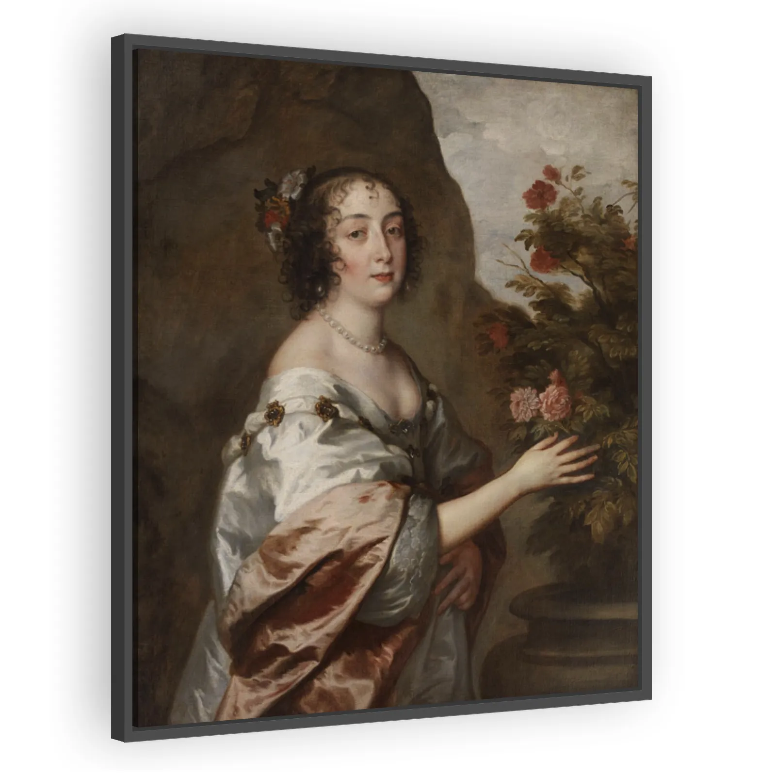 Portræt af en kvinde som Flora by Anthony Van Dyck