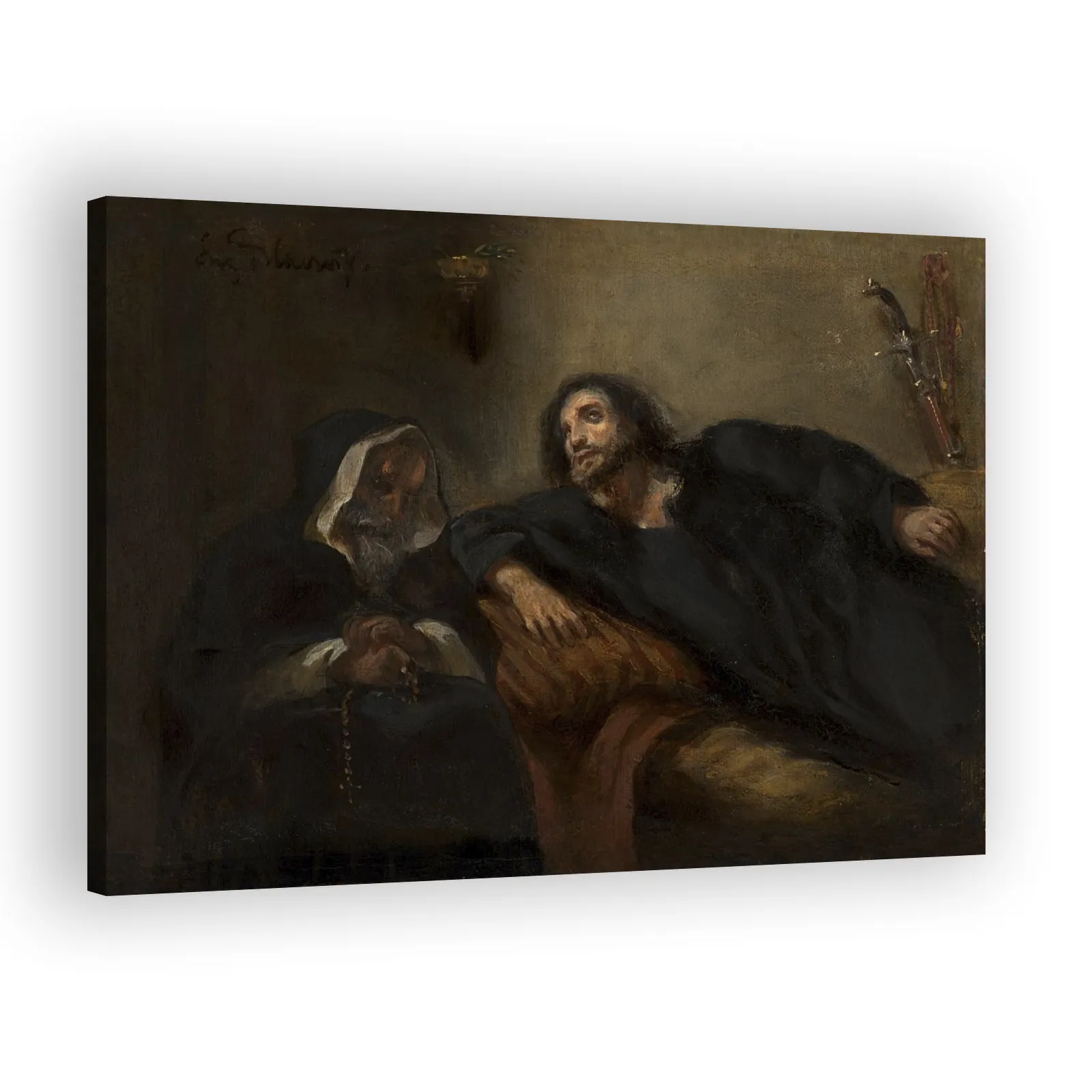 The Confession of the Giaour by Eugene Delacroix - view 2 thumbnail