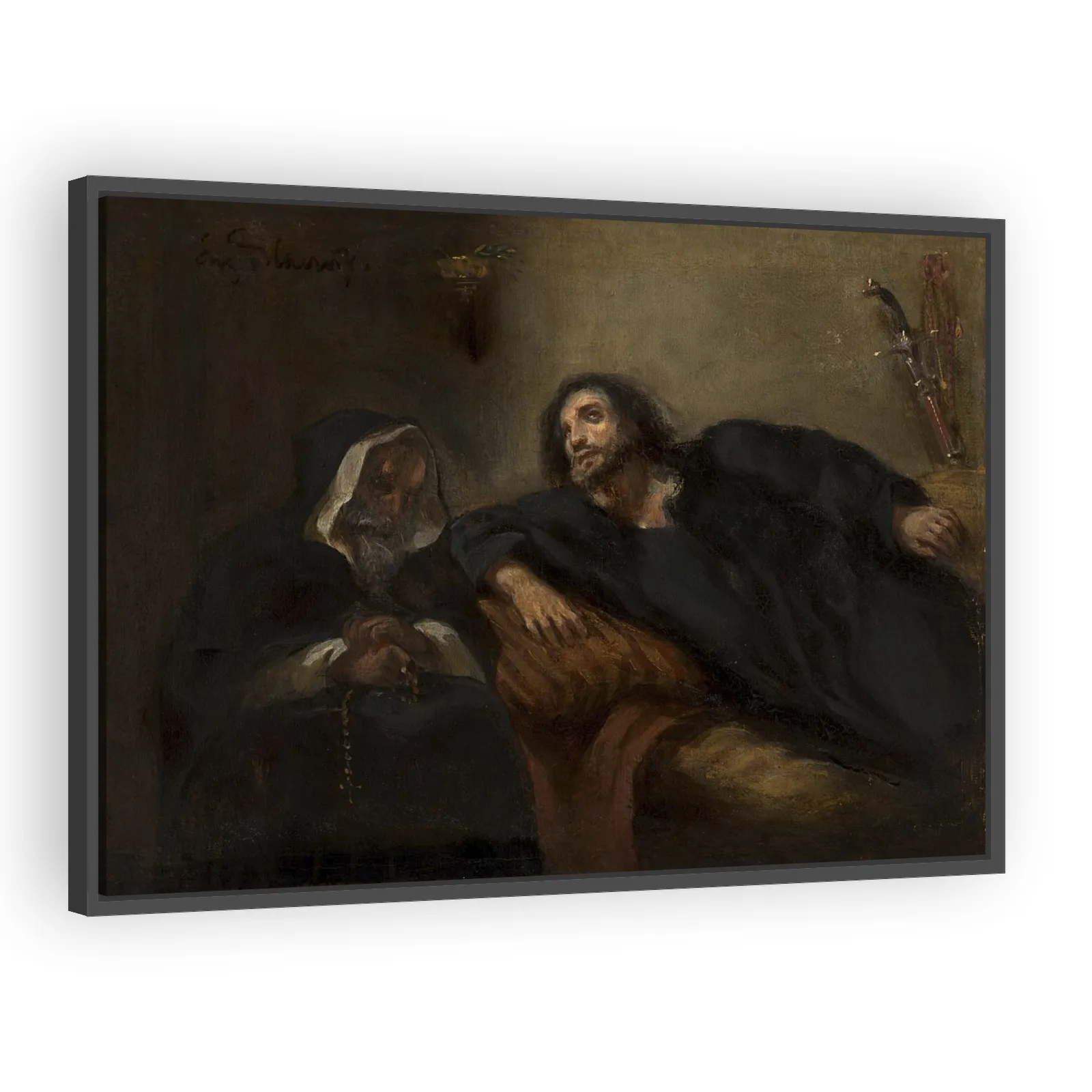 The Confession of the Giaour by Eugene Delacroix