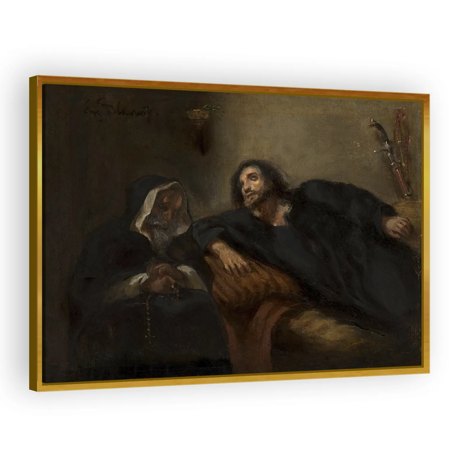 The Confession of the Giaour by Eugene Delacroix - view 3 thumbnail