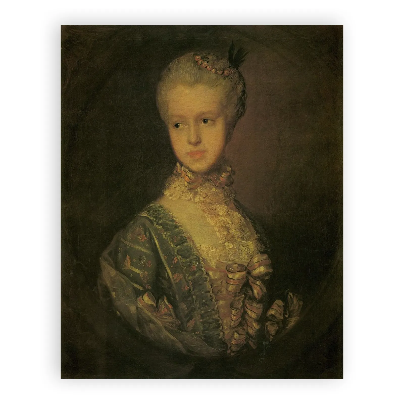 Elizabeth Wrottesley, later Duchess of Grafton by Thomas Gainsborough - view 6 thumbnail