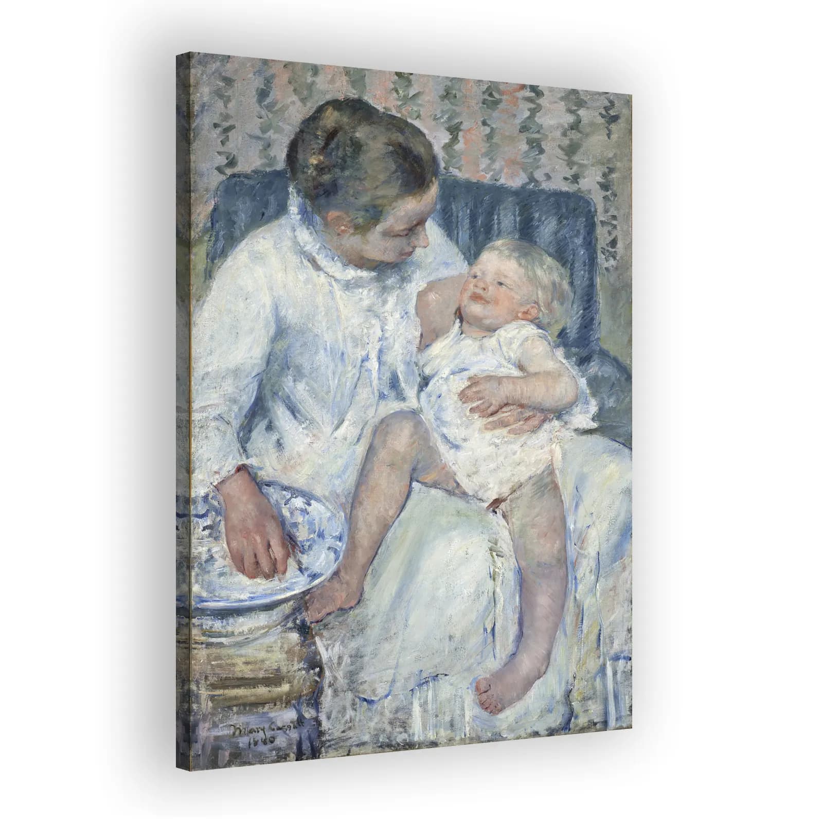 Mother About to Wash Her Sleepy Child by Mary Cassatt - view 2 thumbnail