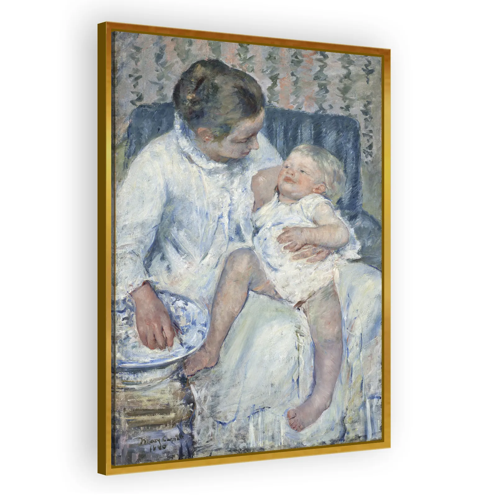 Mother About to Wash Her Sleepy Child by Mary Cassatt - view 3 thumbnail
