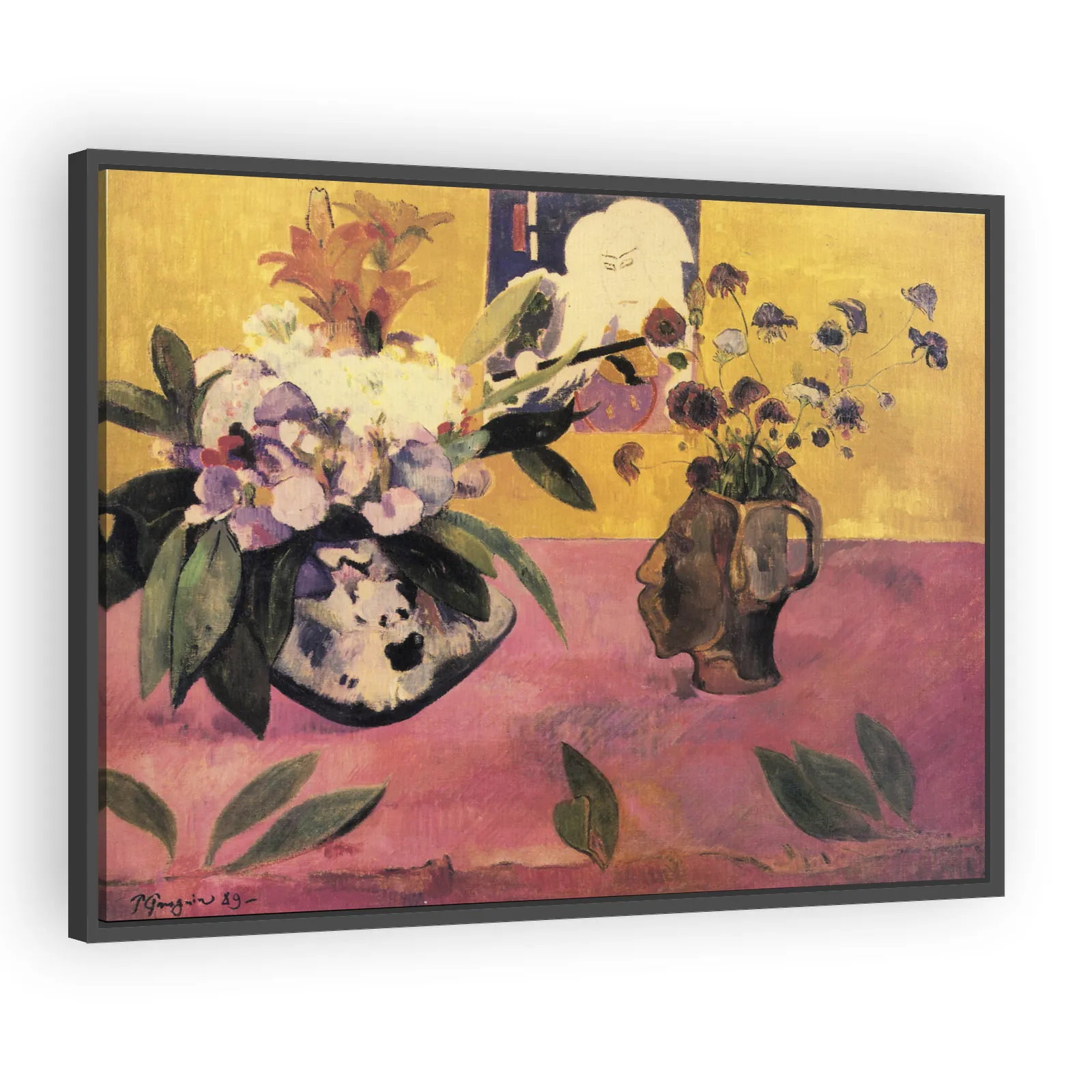 Still Life with Head-Shaped Vase and Japanese Woodcut by Paul Gauguin