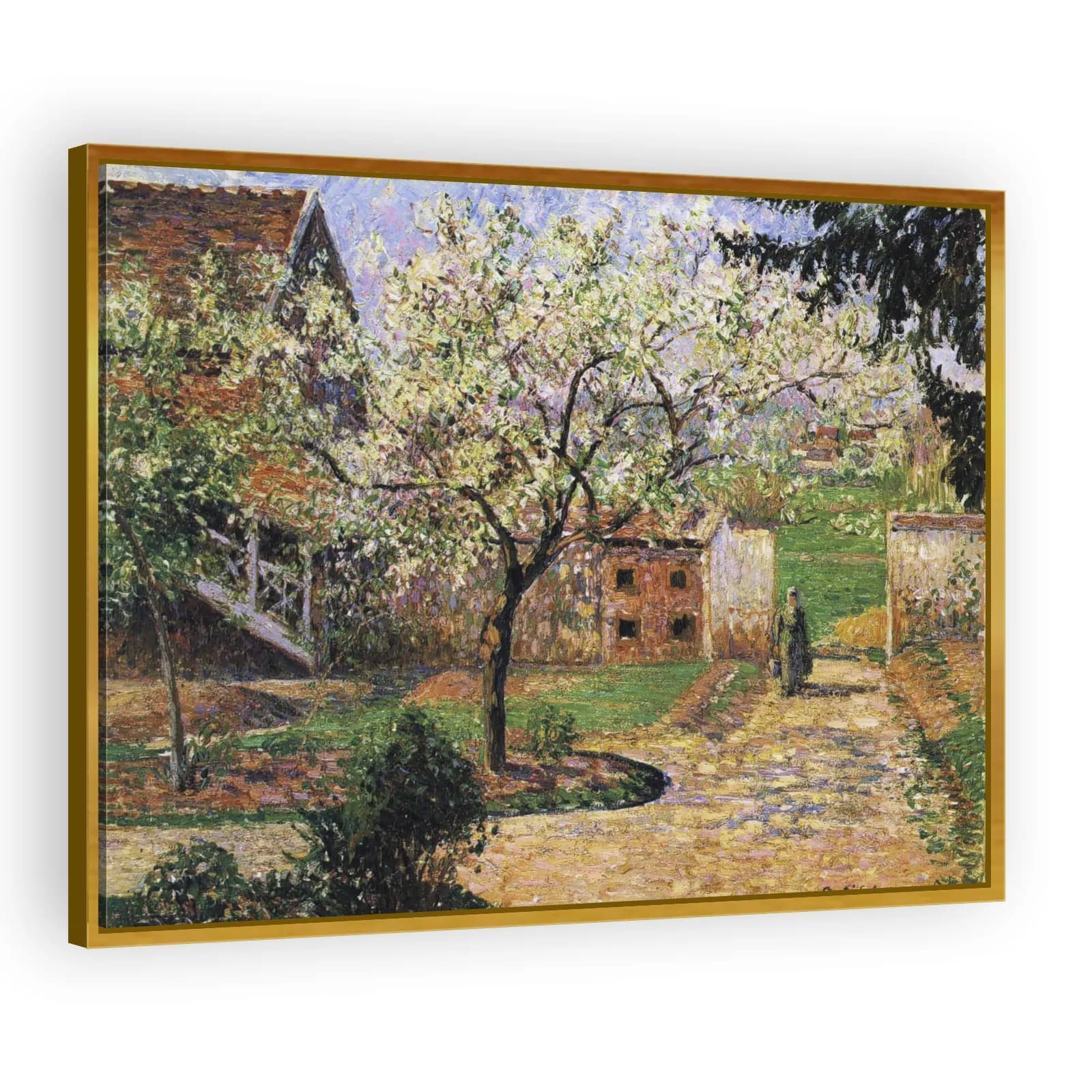 Plum Trees in Blossom, Éragny by Camille Pissarro - view 3 thumbnail