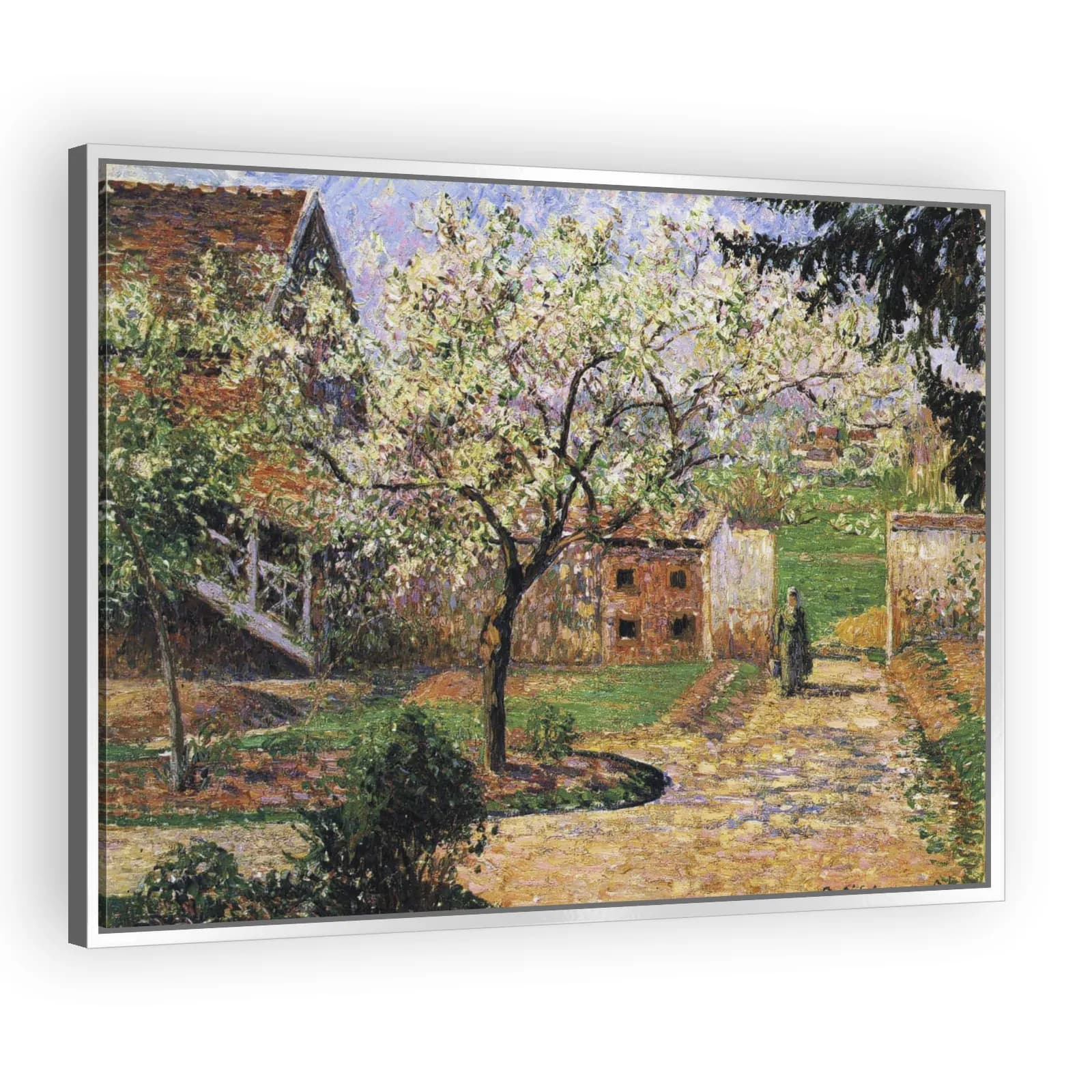 Plum Trees in Blossom, Éragny by Camille Pissarro - view 4 thumbnail
