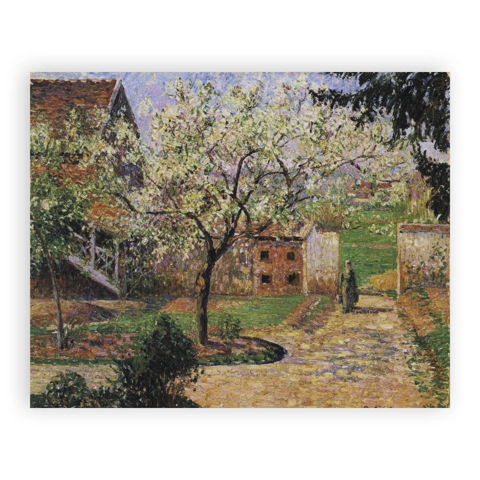 Plum Trees in Blossom, Éragny by Camille Pissarro - view 6 thumbnail