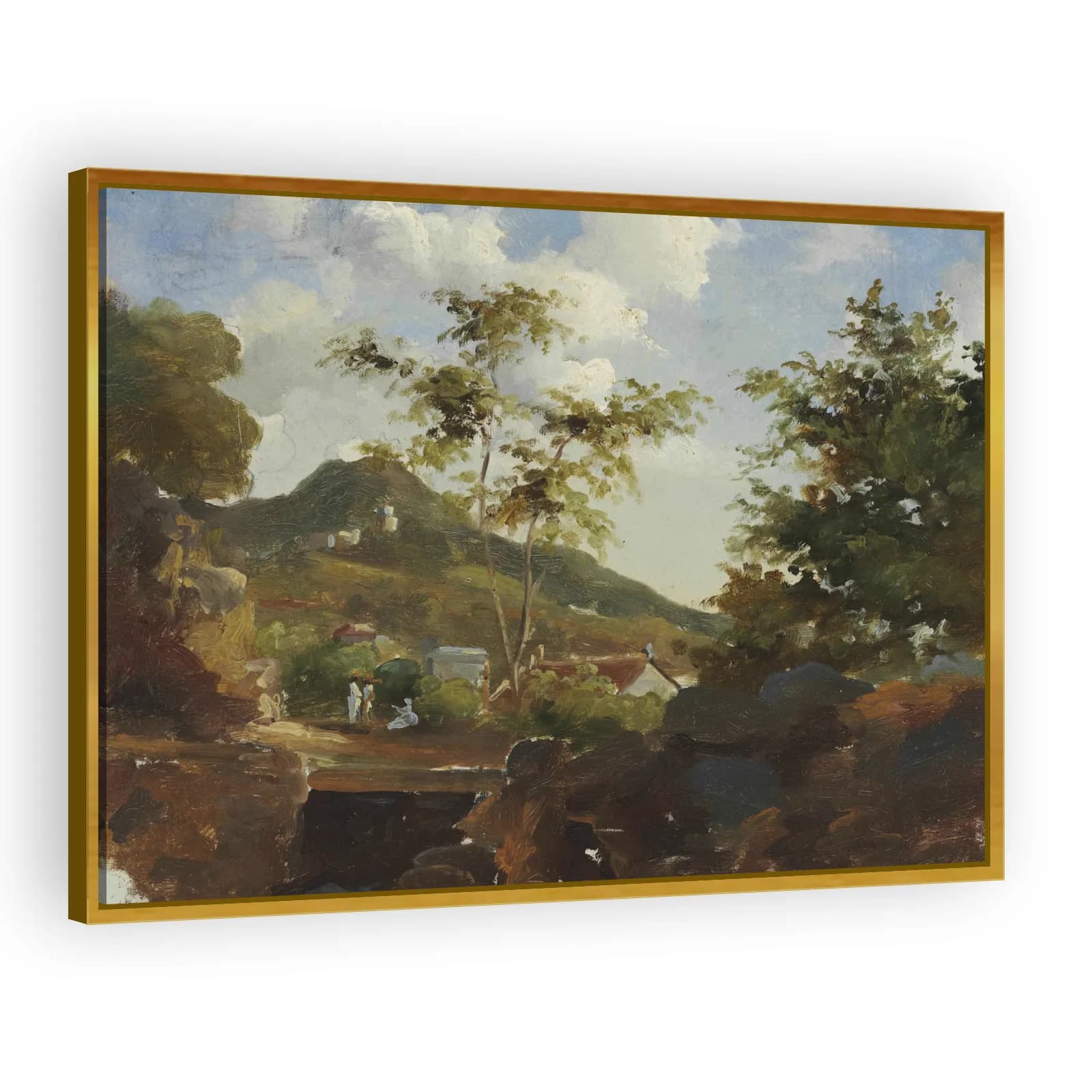 Village at the Foot of a Hill by Camille Pissarro - view 3 thumbnail